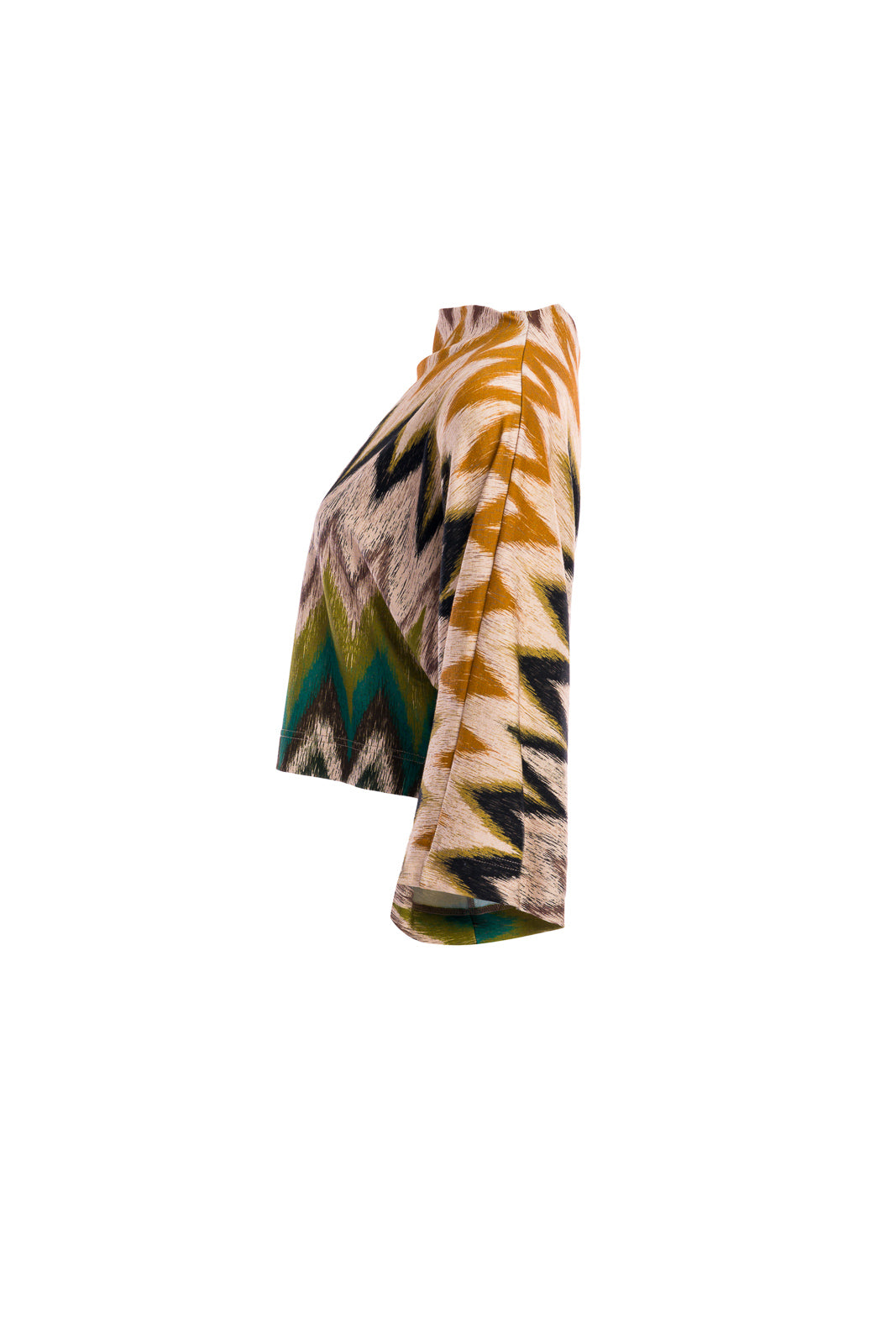 Multicoloured blouse 3/4 sleeves in brown Multicoloured blouse 3/4 sleeves in brown