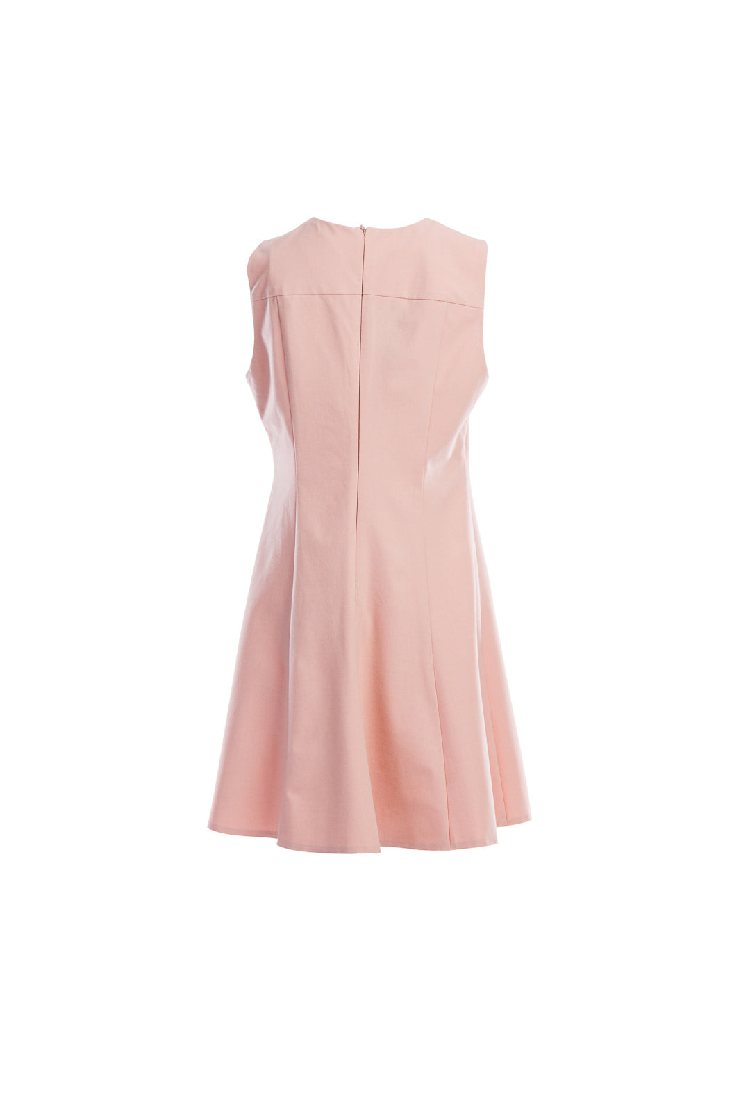Sleeveless dress in pink viscose Sleeveless dress in pink viscose