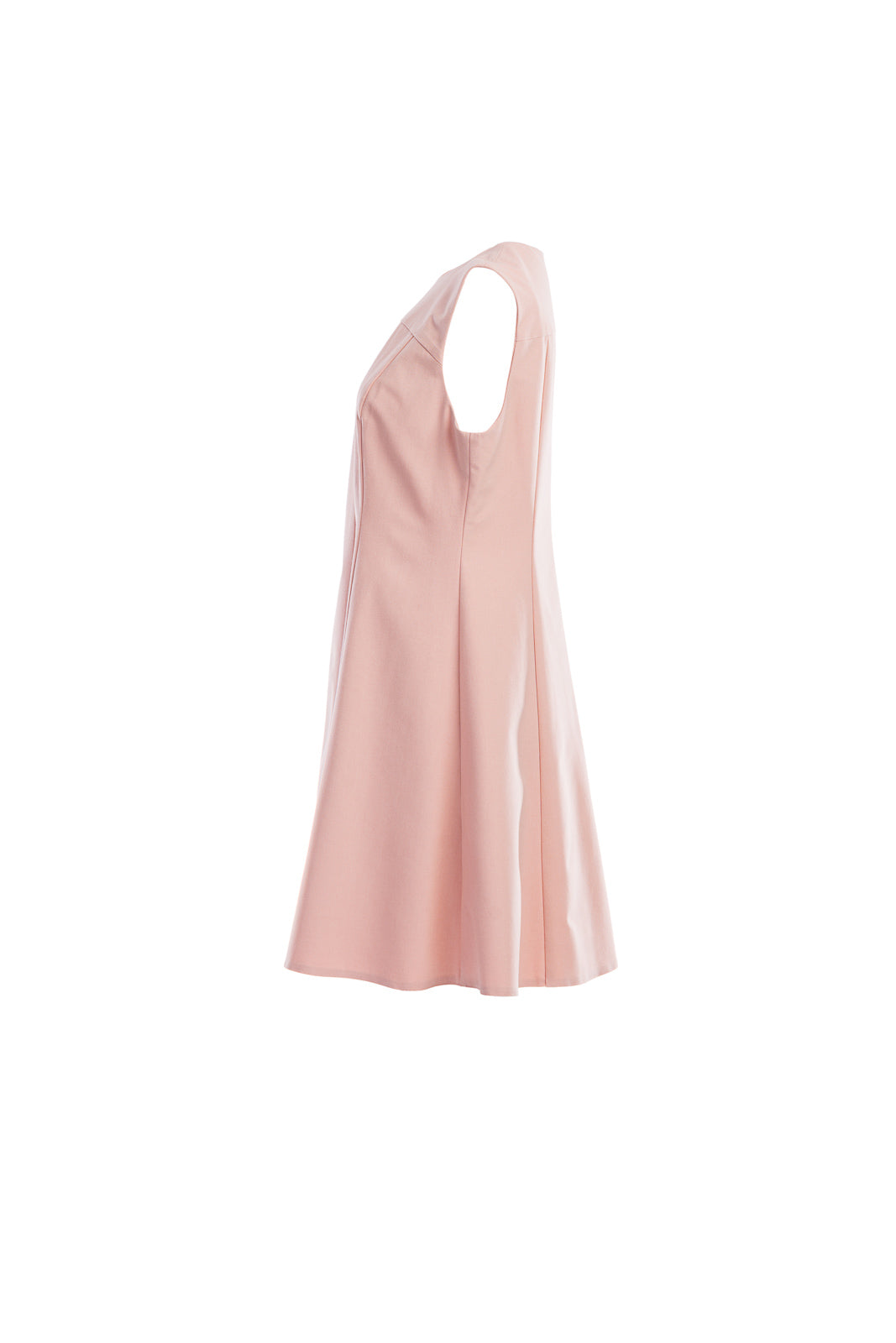 Sleeveless dress in pink viscose Sleeveless dress in pink viscose