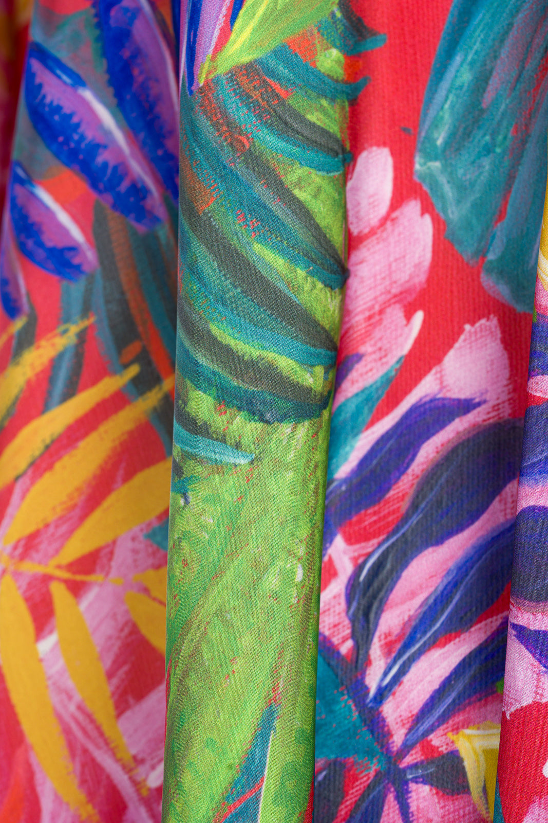 Off-shoulder dress with ruffles in tropic orange Off-shoulder dress with ruffles in tropic orange