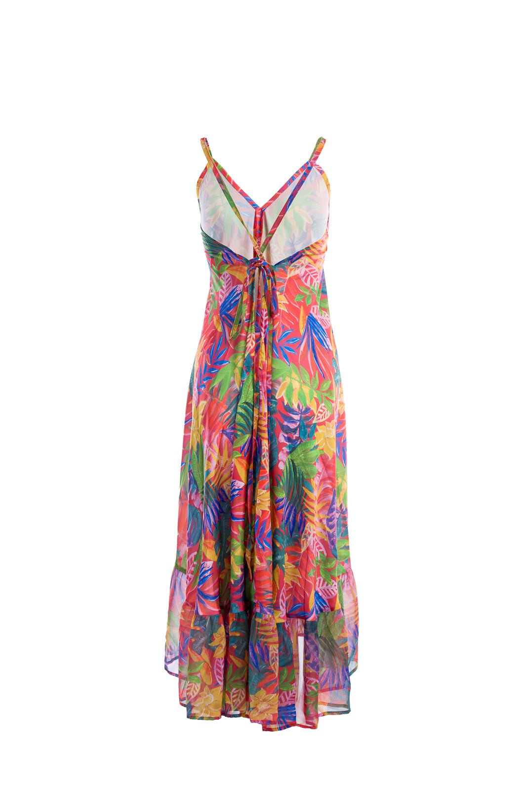 Midi tropic summer dress with laces on the back Midi tropic summer dress with laces on the back