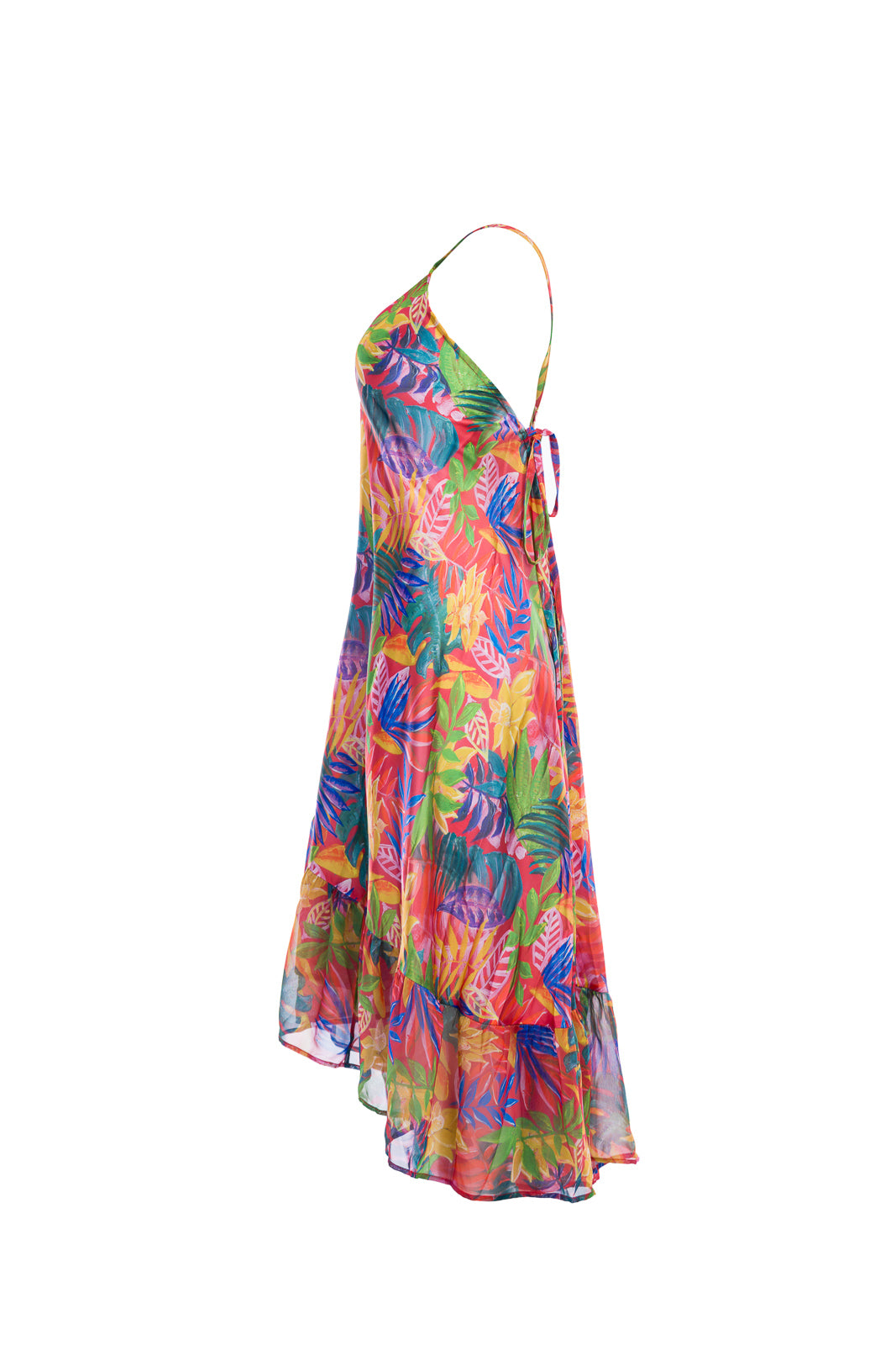Midi tropic summer dress with laces on the back Midi tropic summer dress with laces on the back