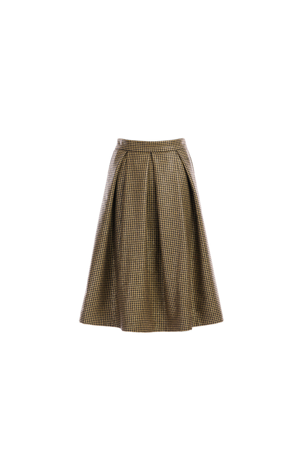 Middle-length skirt in Golden pepita Middle-length skirt in Golden pepita