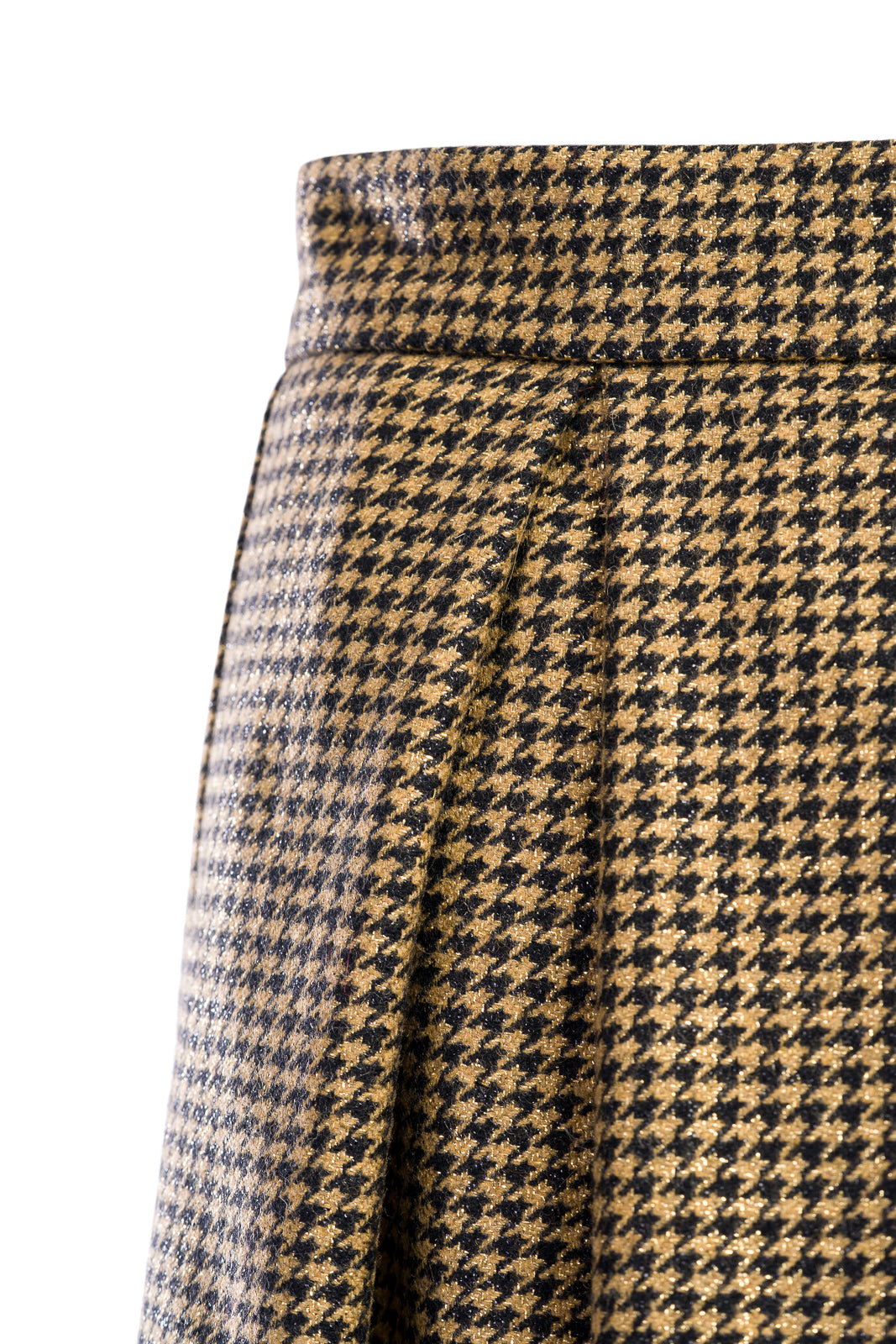 Middle-length skirt in Golden pepita Middle-length skirt in Golden pepita