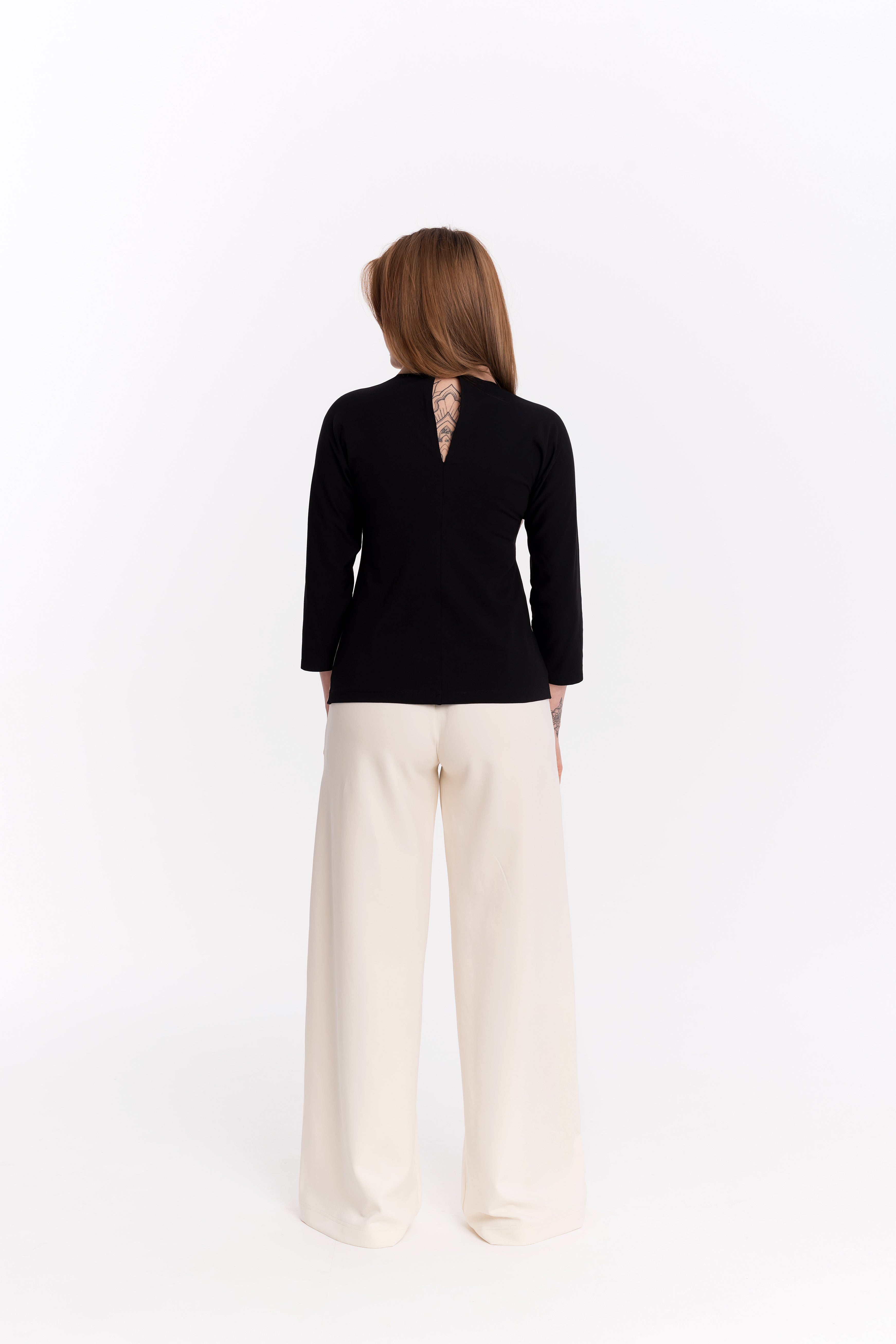 Multicoloured blouse in cotton tricot Multicoloured blouse in cotton tricot