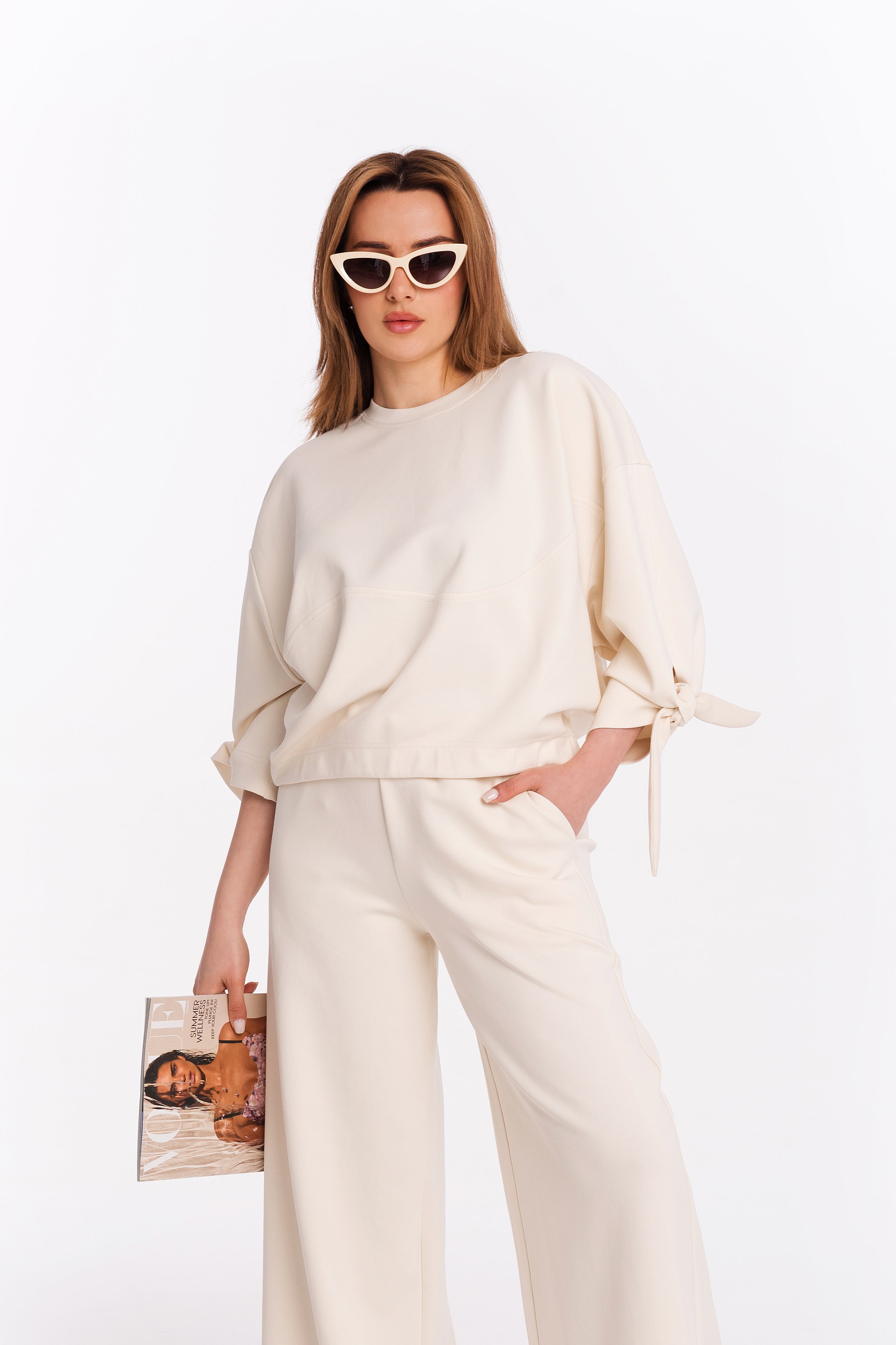 Tracksuit trousers in champaign colour Tracksuit trousers in champaign colour