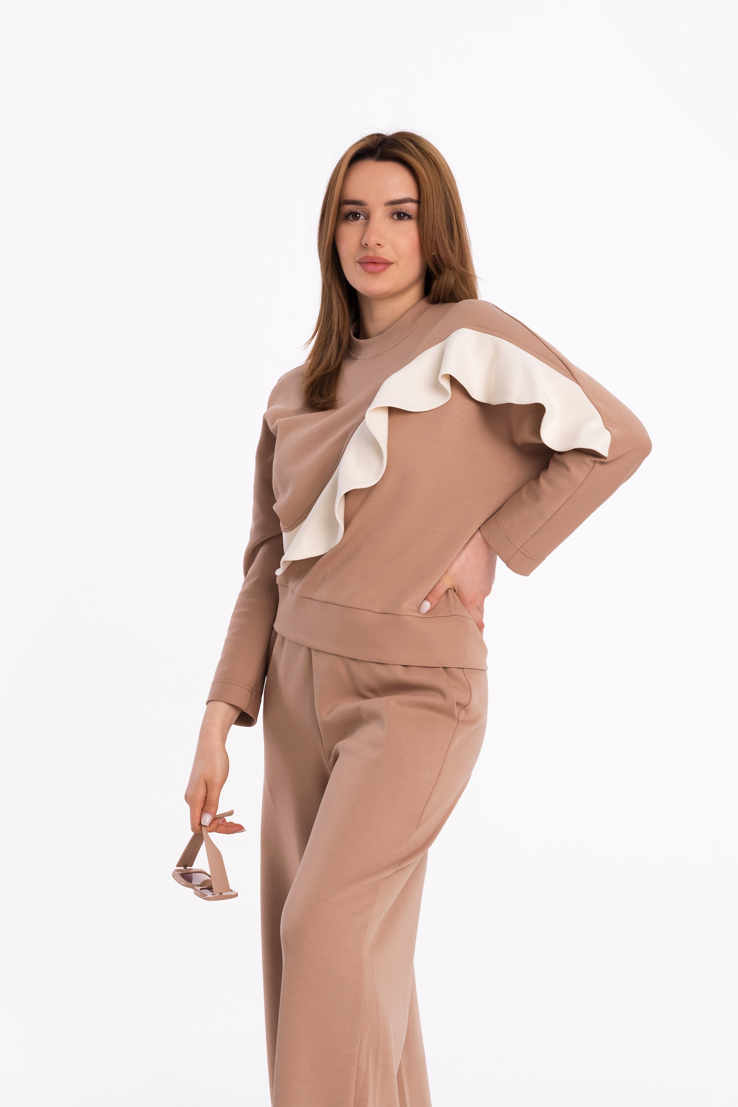 Tracksuit trousers in choco milk colour Tracksuit trousers in choco milk colour