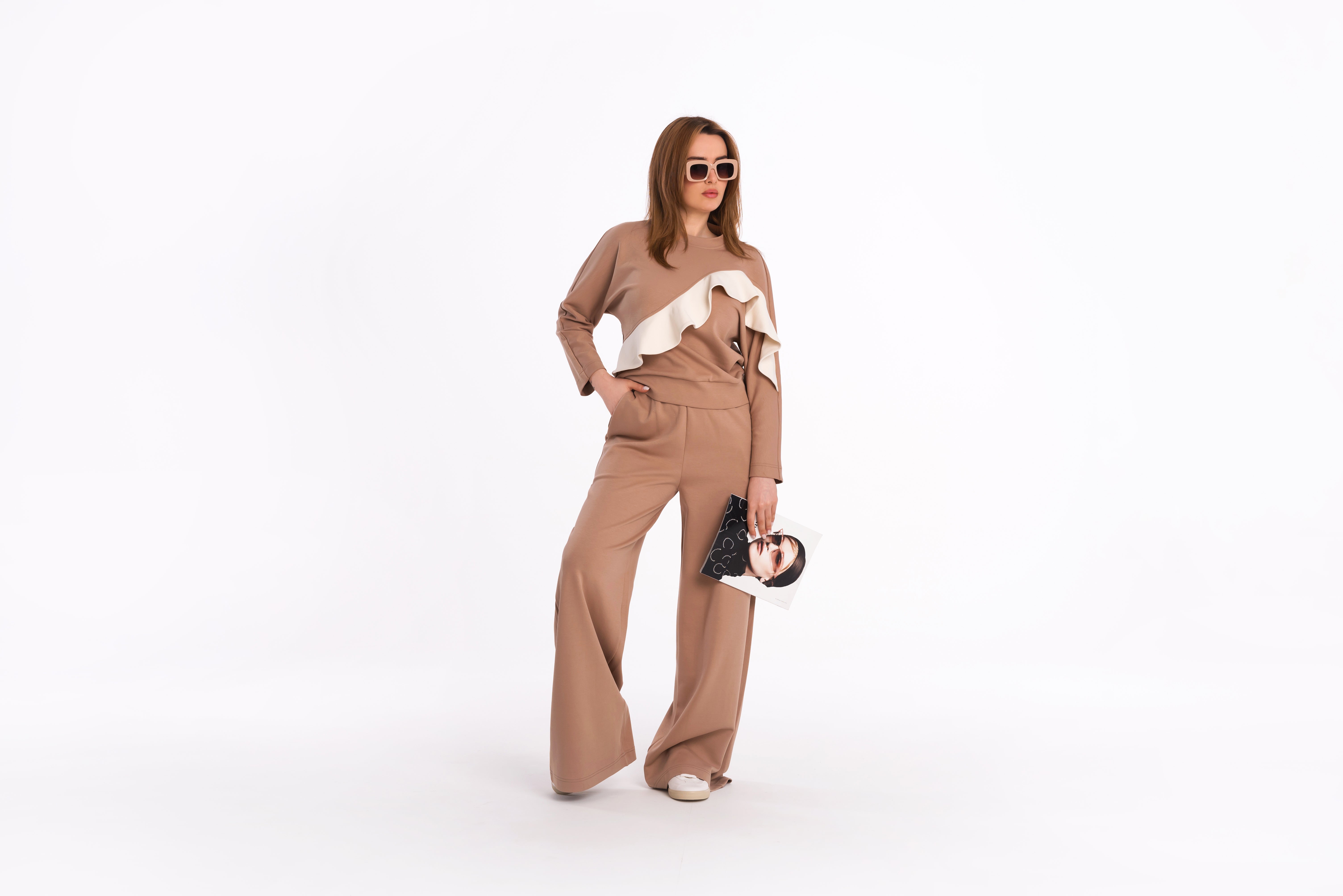 Tracksuit trousers in choco milk colour Tracksuit trousers in choco milk colour