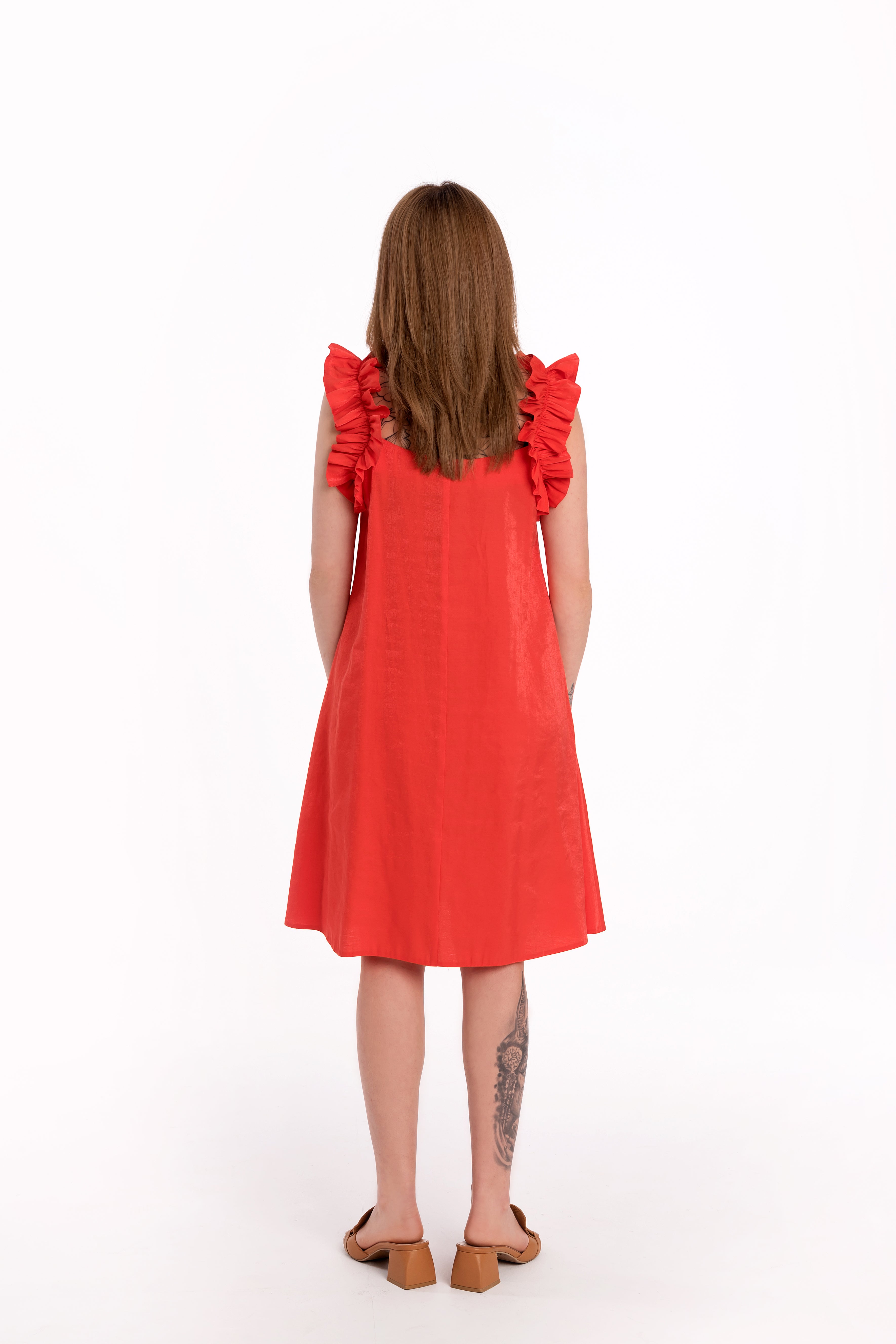 Dress with curly straps Dress with curly straps