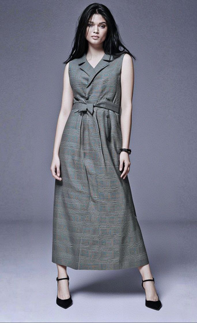 Double-breasted plaid dress Double-breasted plaid dress