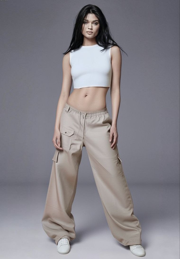 Cargo Pants with Drawstring Details Cargo Pants with Drawstring Details