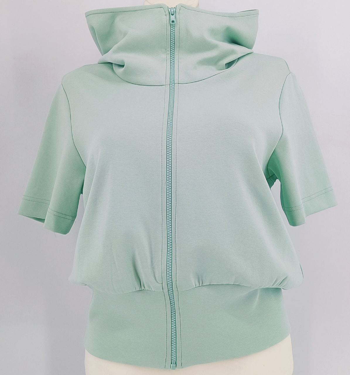 Mint Zip-Up Cropped Hoodie Mint Zip-Up Cropped Hoodie