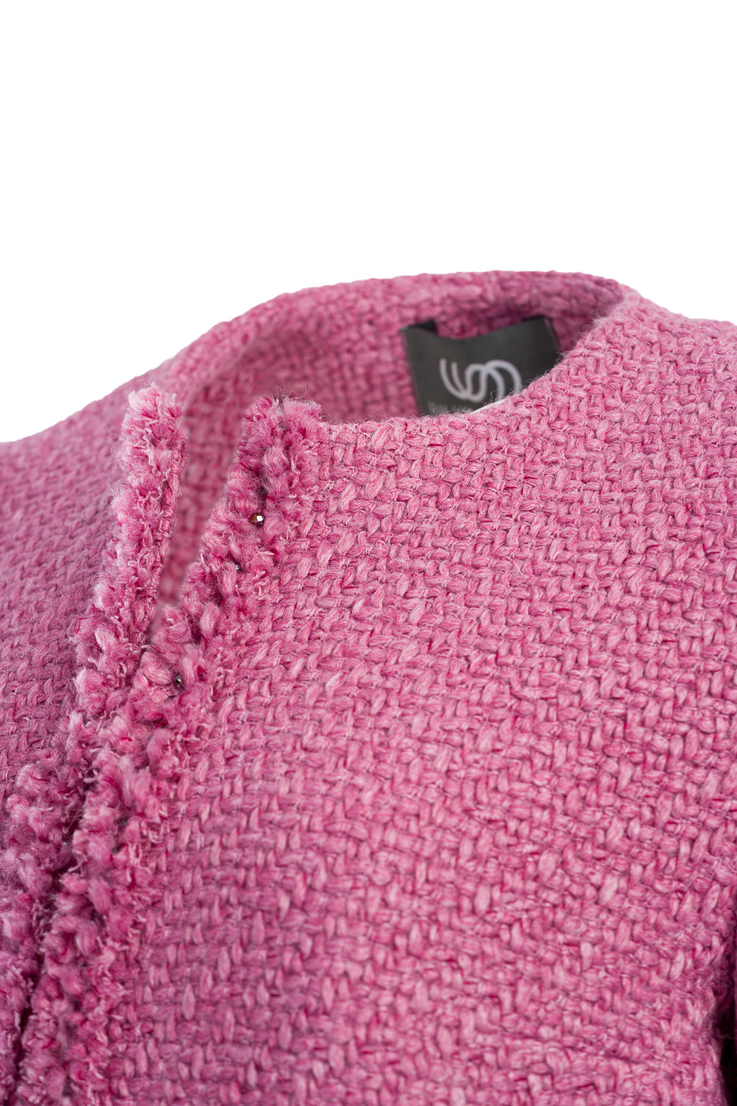 Boucle coat in dark pink with long sleeves Boucle coat in dark pink with long sleeves
