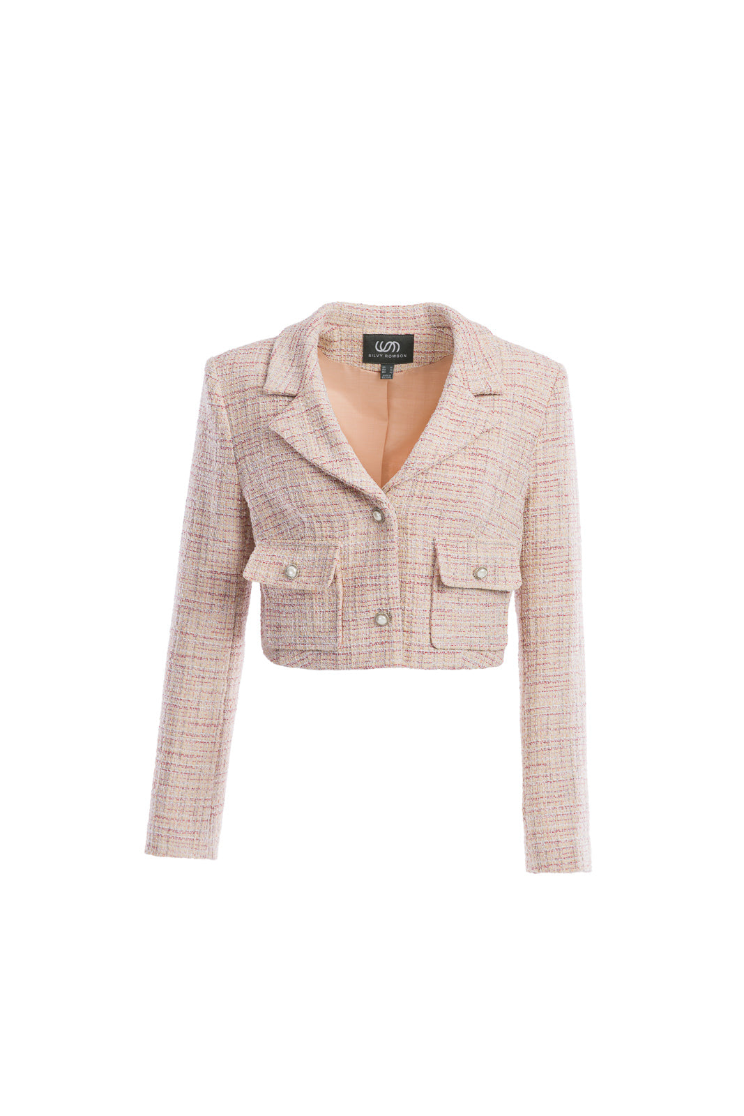 Short-cut jacket in pink boucle Short-cut jacket in pink boucle