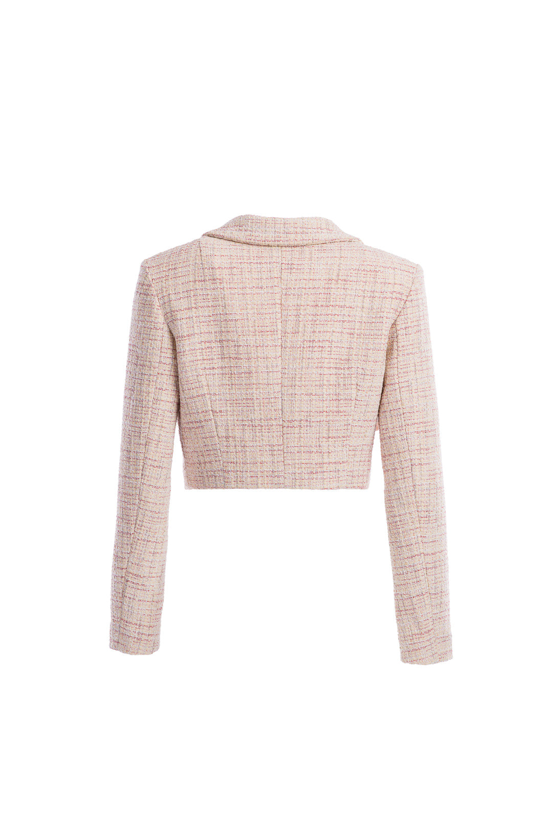Short-cut jacket in pink boucle Short-cut jacket in pink boucle