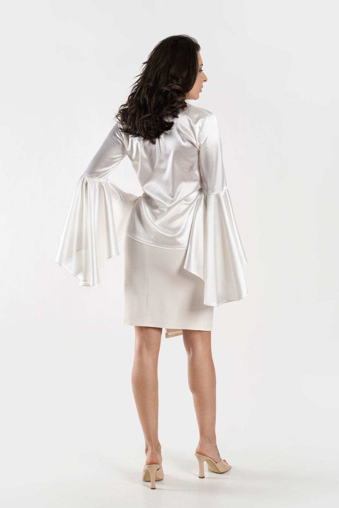 Satin blouse flared sleeves Satin blouse flared sleeves