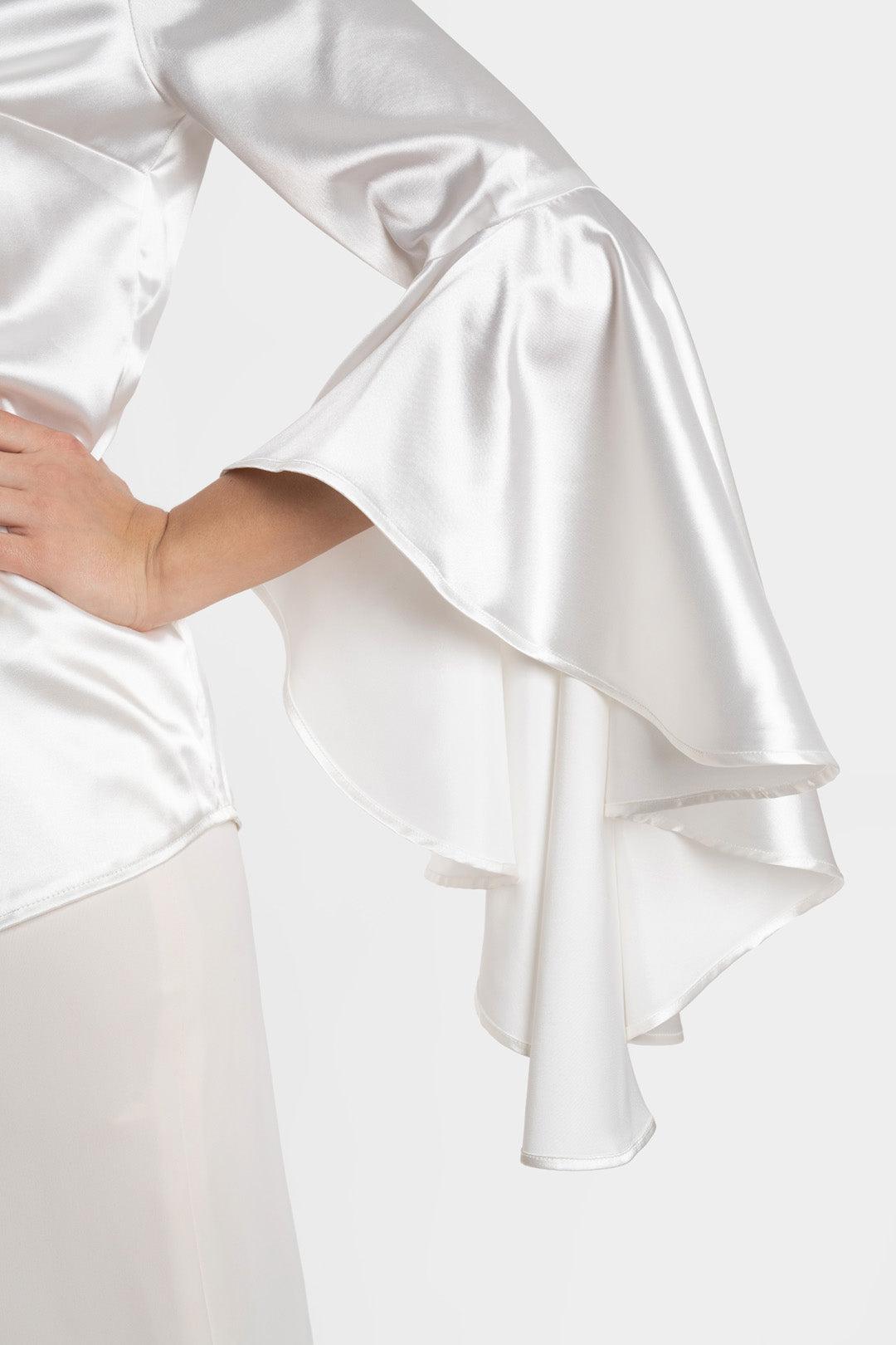 Satin blouse flared sleeves Satin blouse flared sleeves