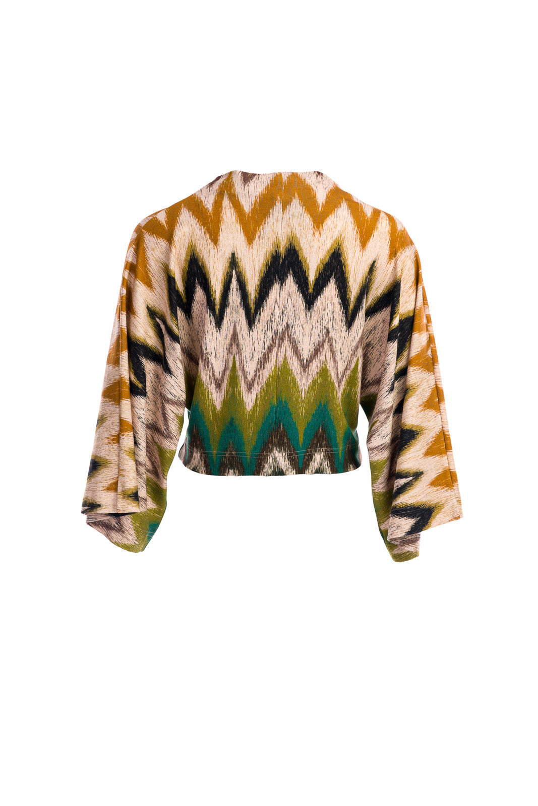 Multicoloured blouse 3/4 sleeves in brown Multicoloured blouse 3/4 sleeves in brown