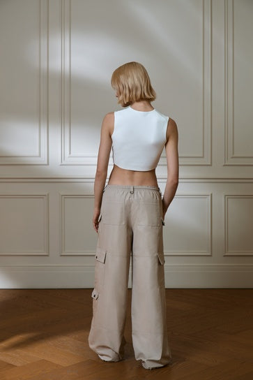 Cargo Pants with Drawstring Details Cargo Pants with Drawstring Details