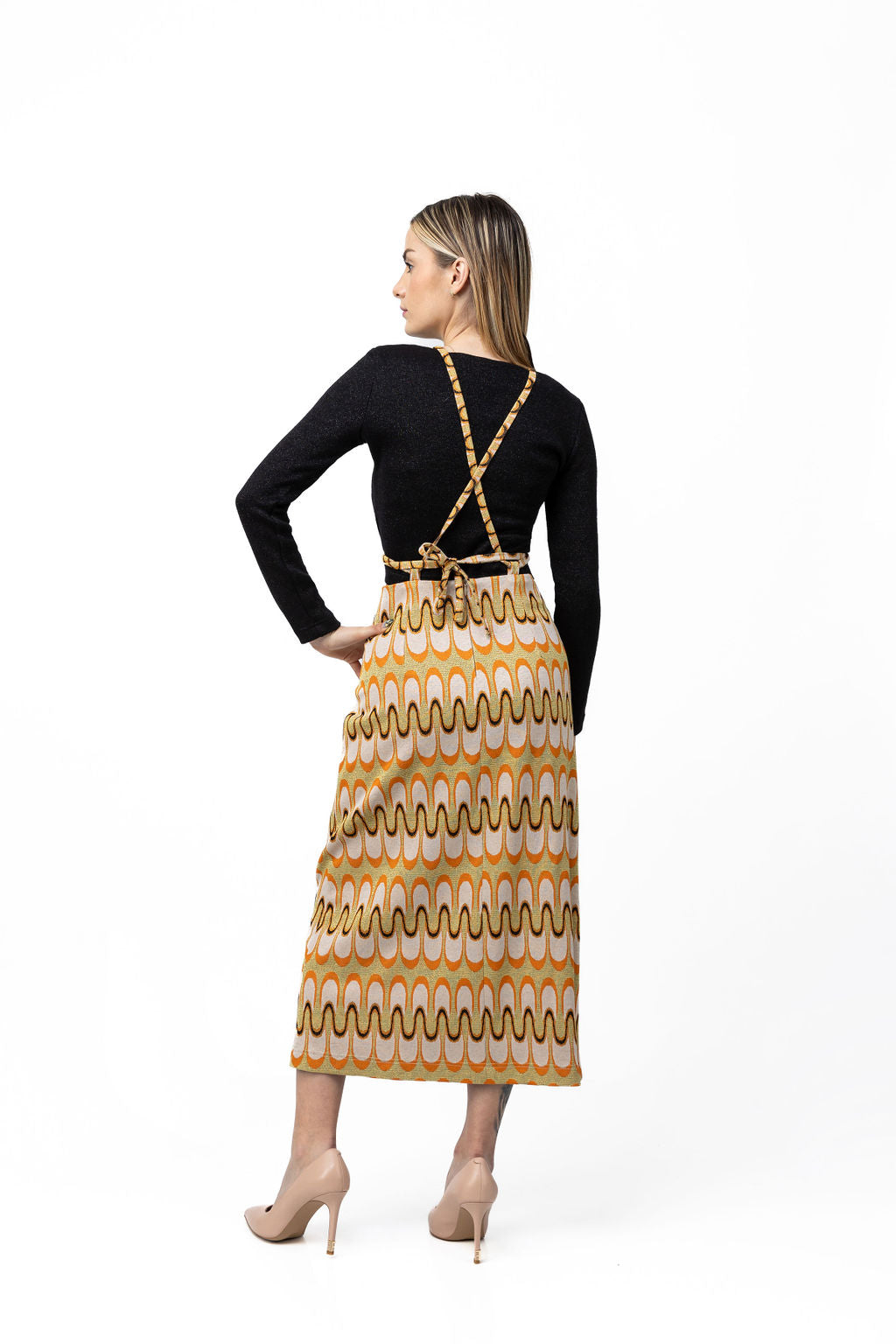 Crop top blouse black tricot Crop top blouse black tricot