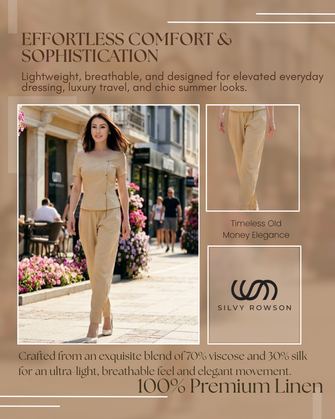 Sand Linen Tapered Pants Sand Linen Tapered Pants