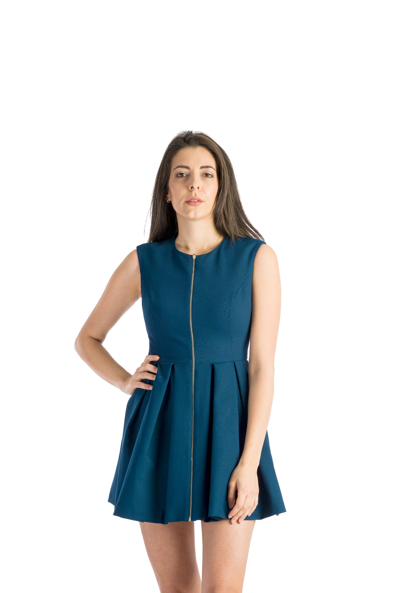 Sleeveless blue dress Sleeveless blue dress – Styled full look – Silvy Rowson