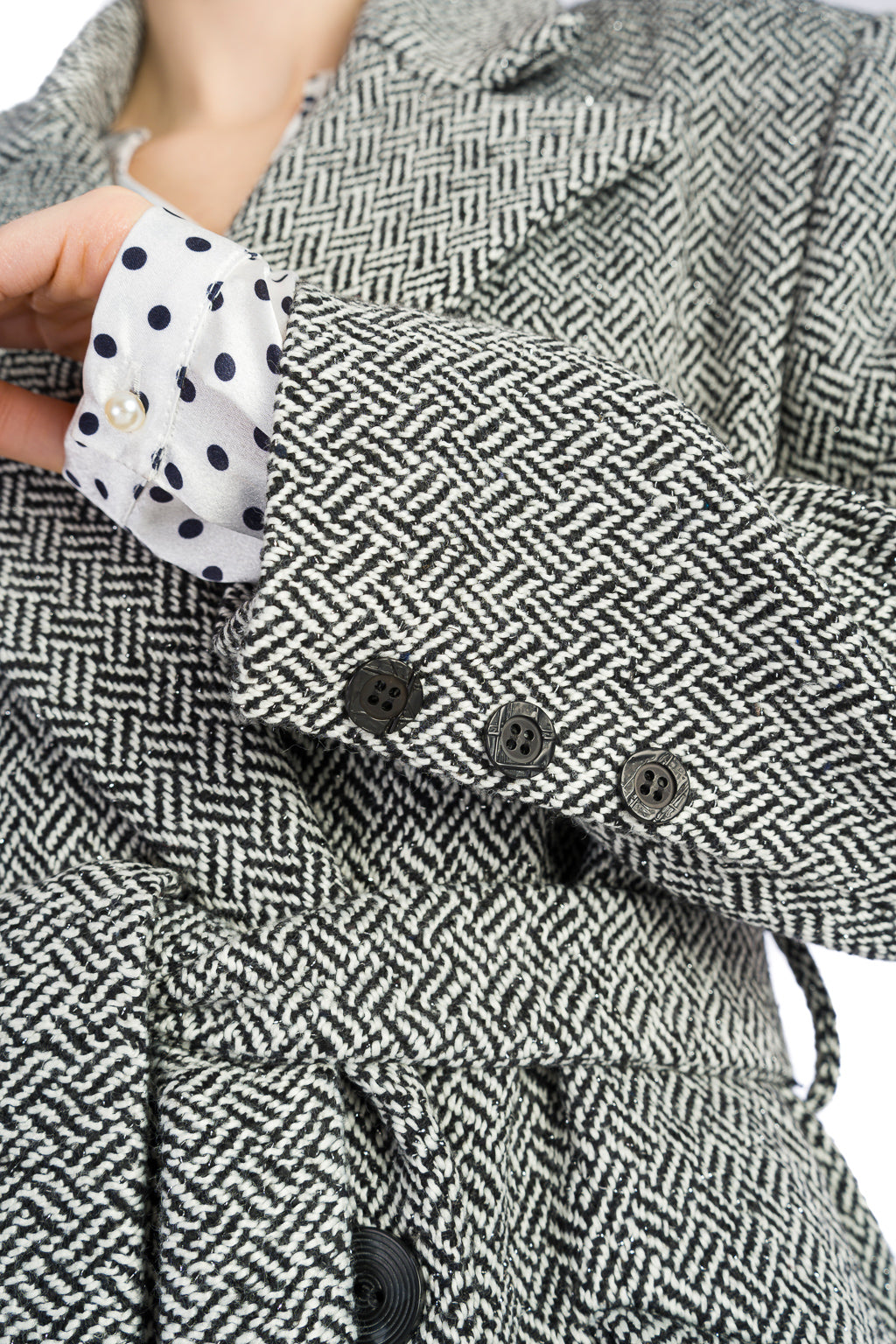 Cappotto nero-bianco Cappotto nero-bianco