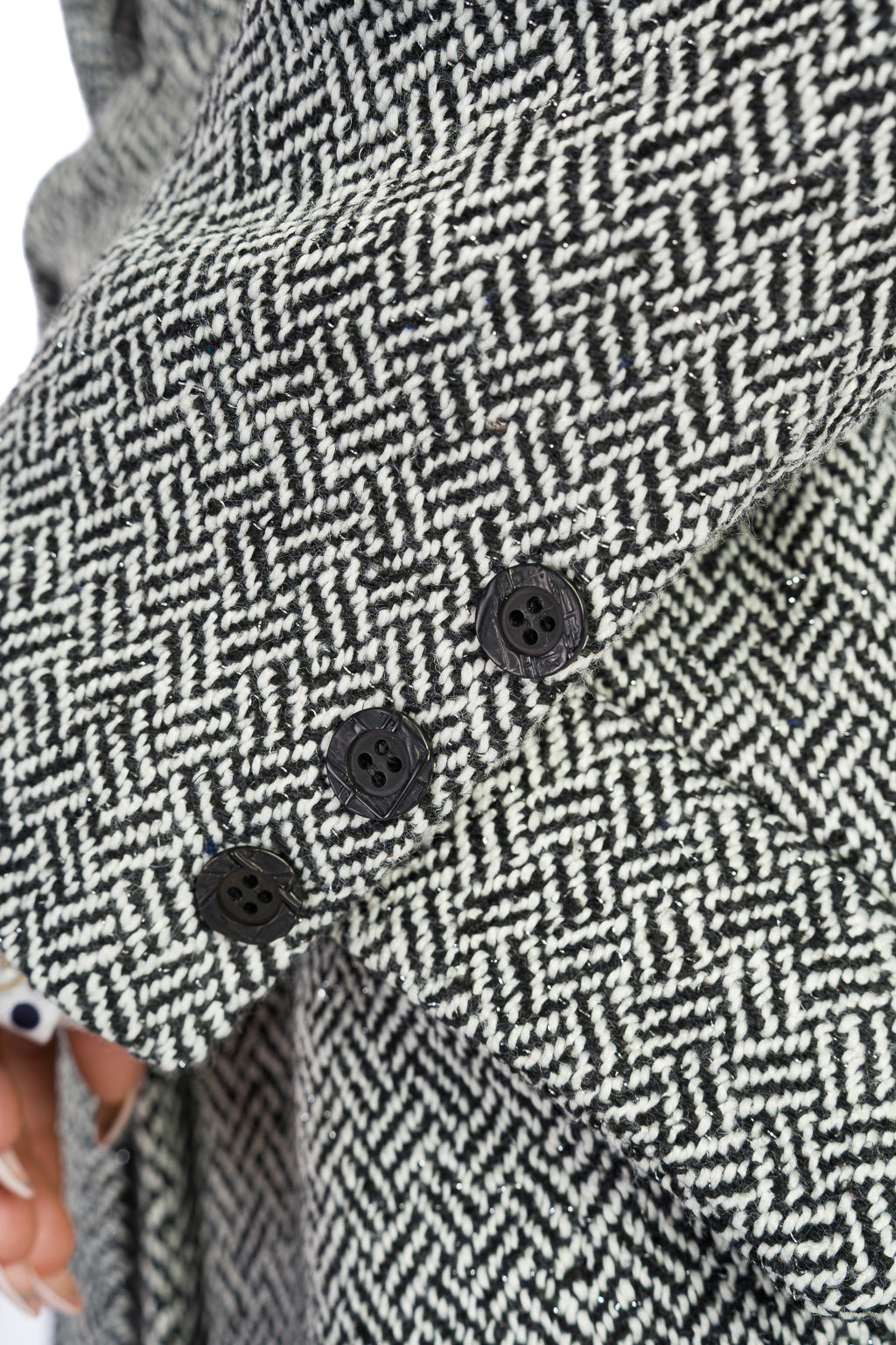 Cappotto nero-bianco Cappotto nero-bianco