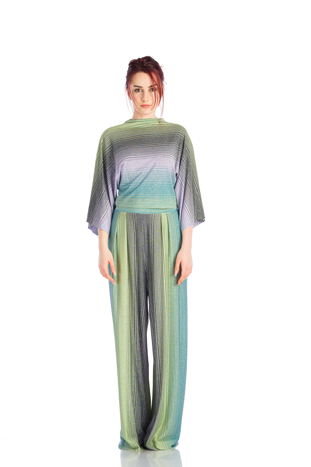 Colourful pants with a loose design Colourful pants with a loose design