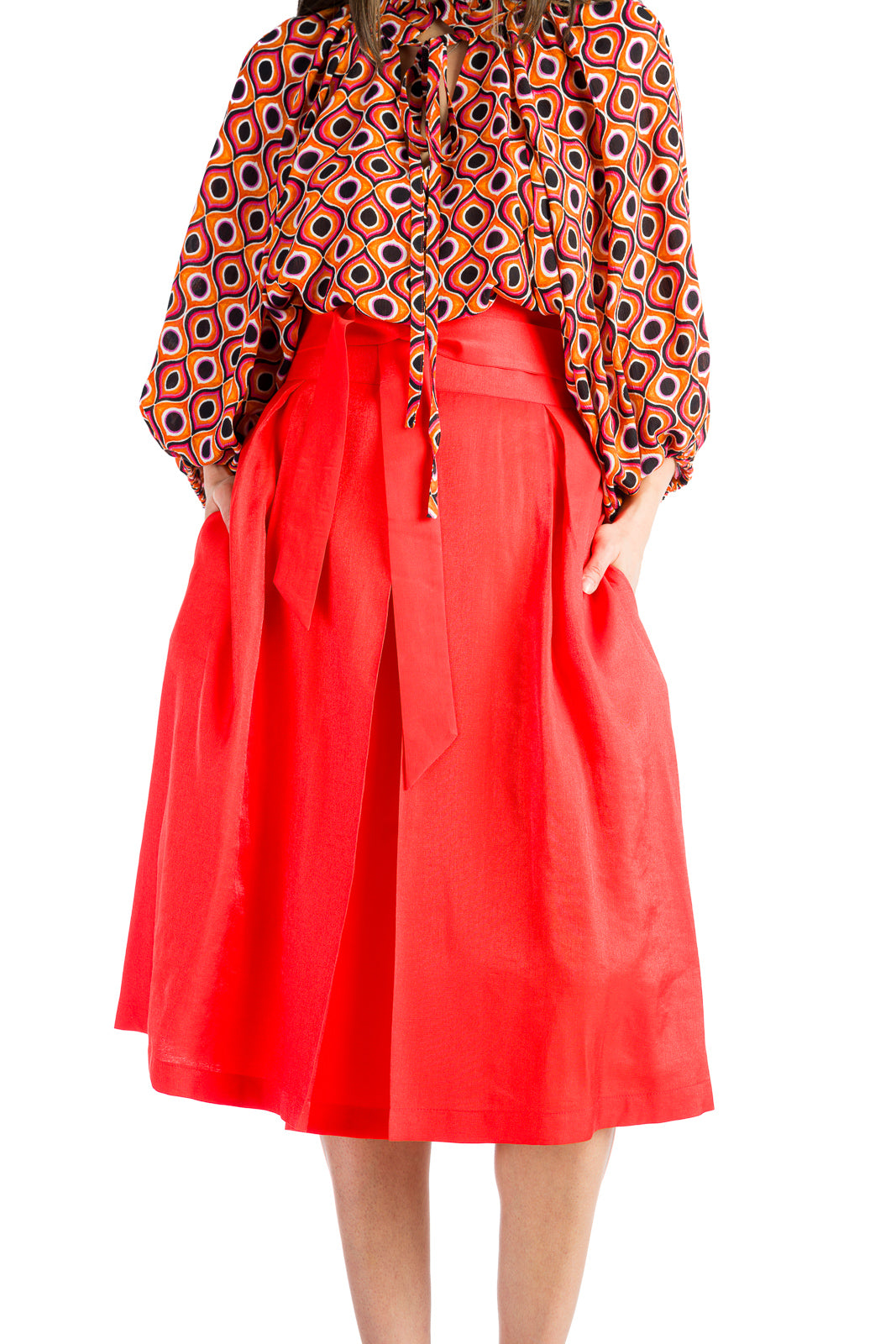 A-line red skirt A-line red skirt