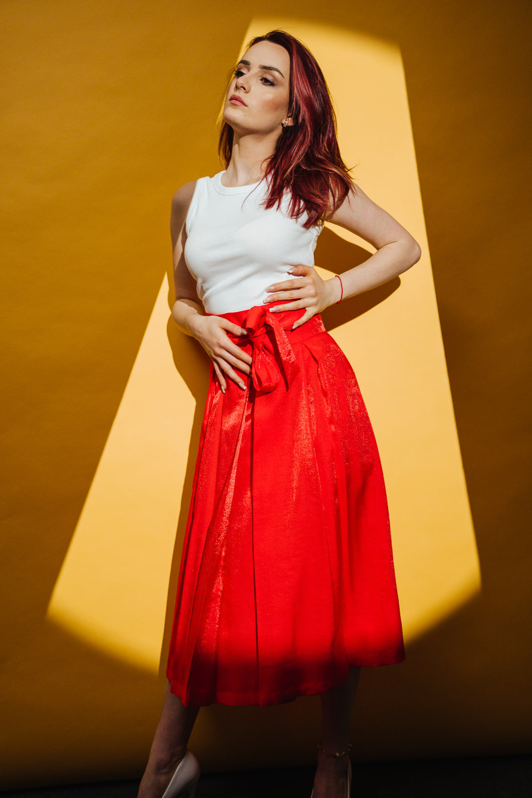 A-line red skirt A-line red skirt