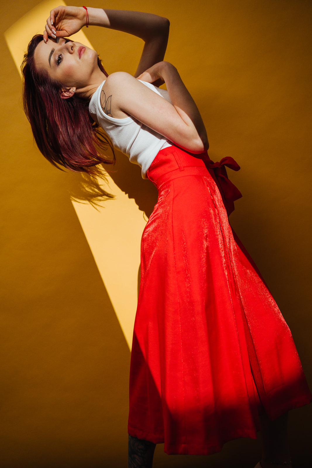 A-line red skirt A-line red skirt