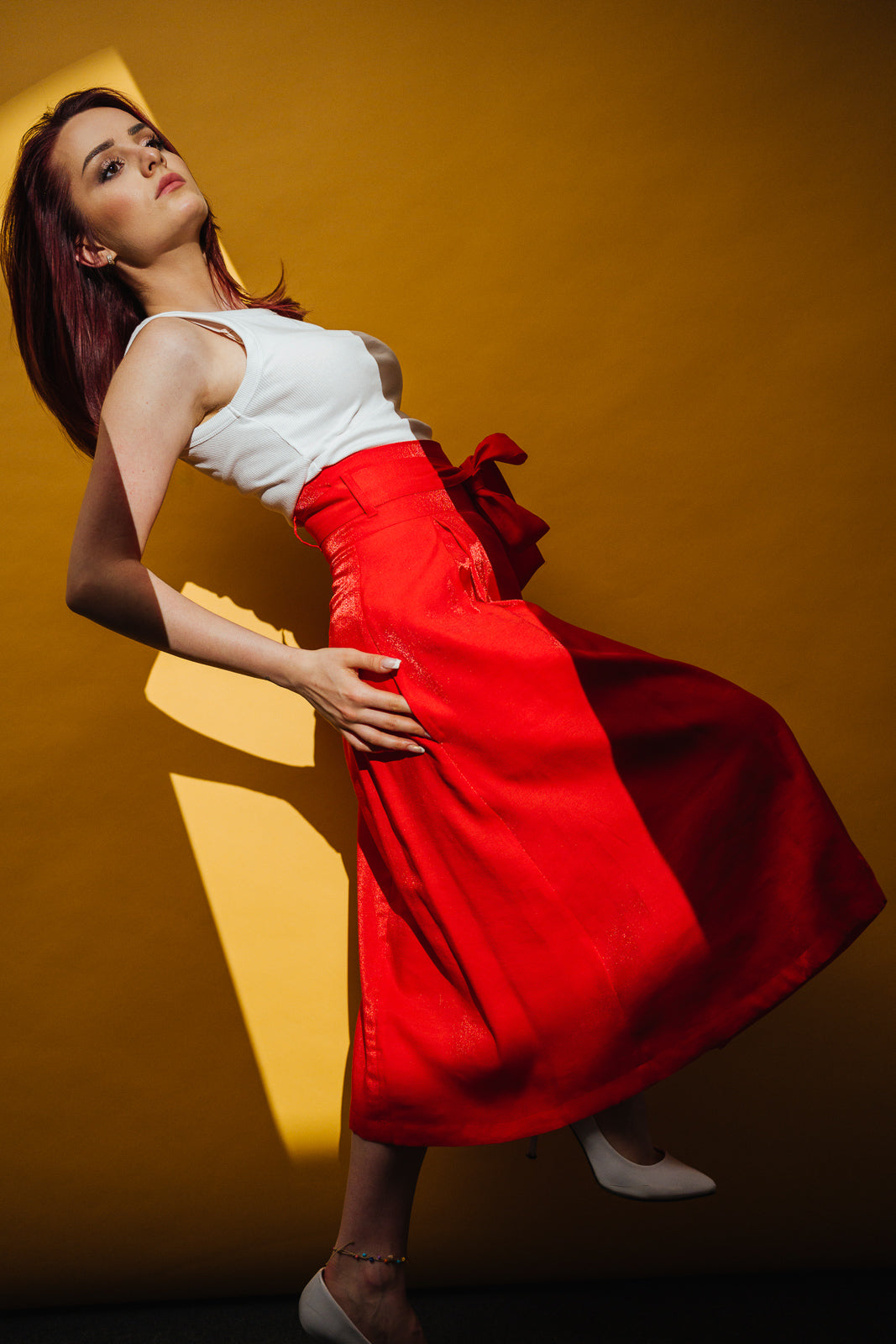 A-line red skirt A-line red skirt