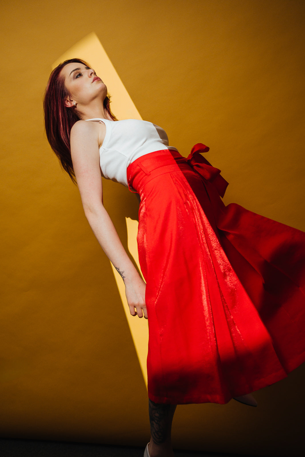A-line red skirt A-line red skirt
