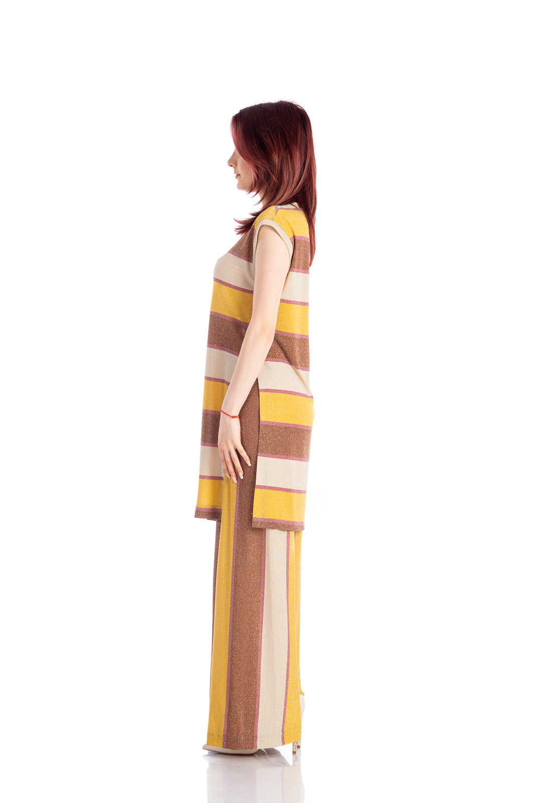Wide-leg viscose pants in yellow Wide-leg viscose pants in yellow