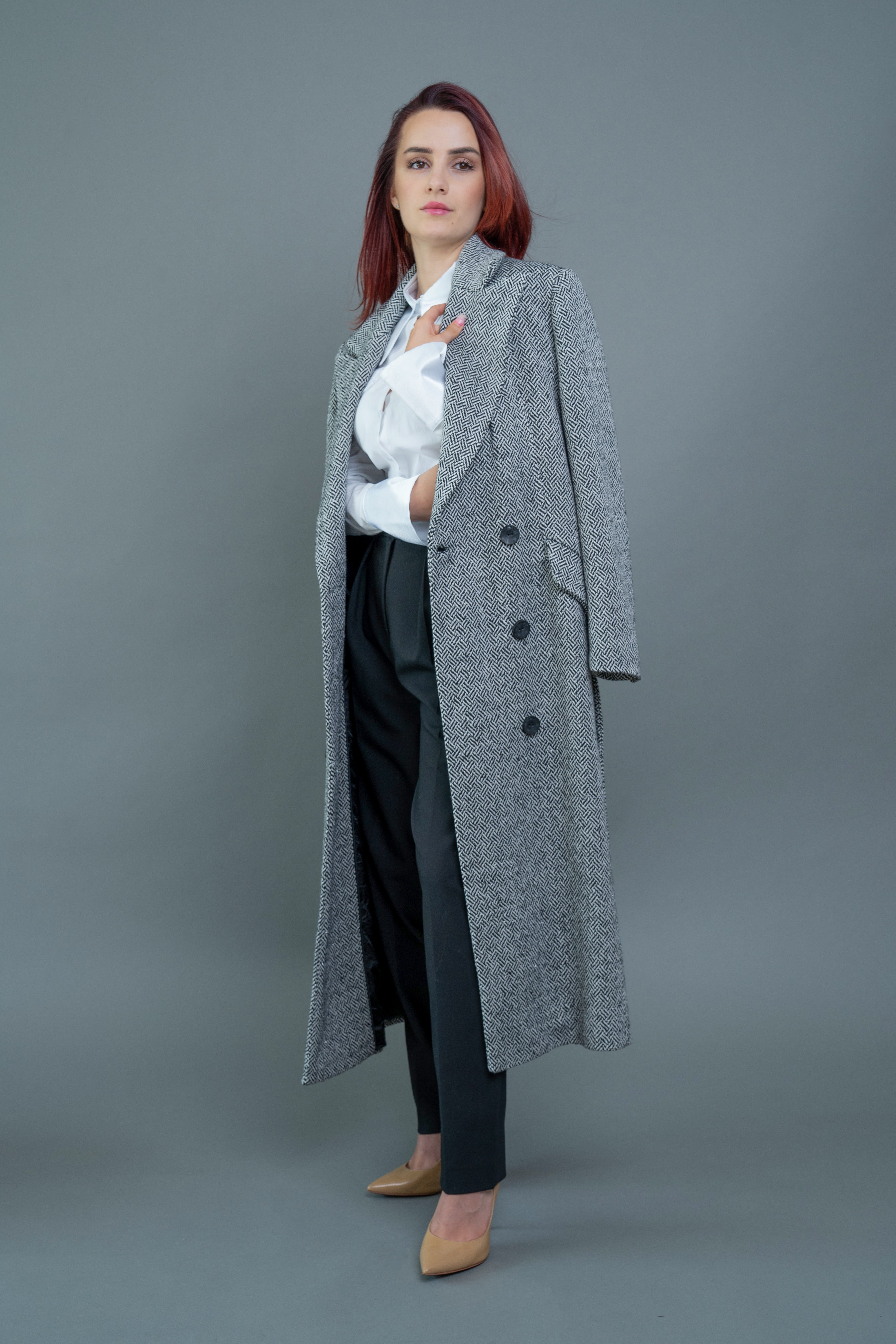 Cappotto nero-bianco Cappotto nero-bianco