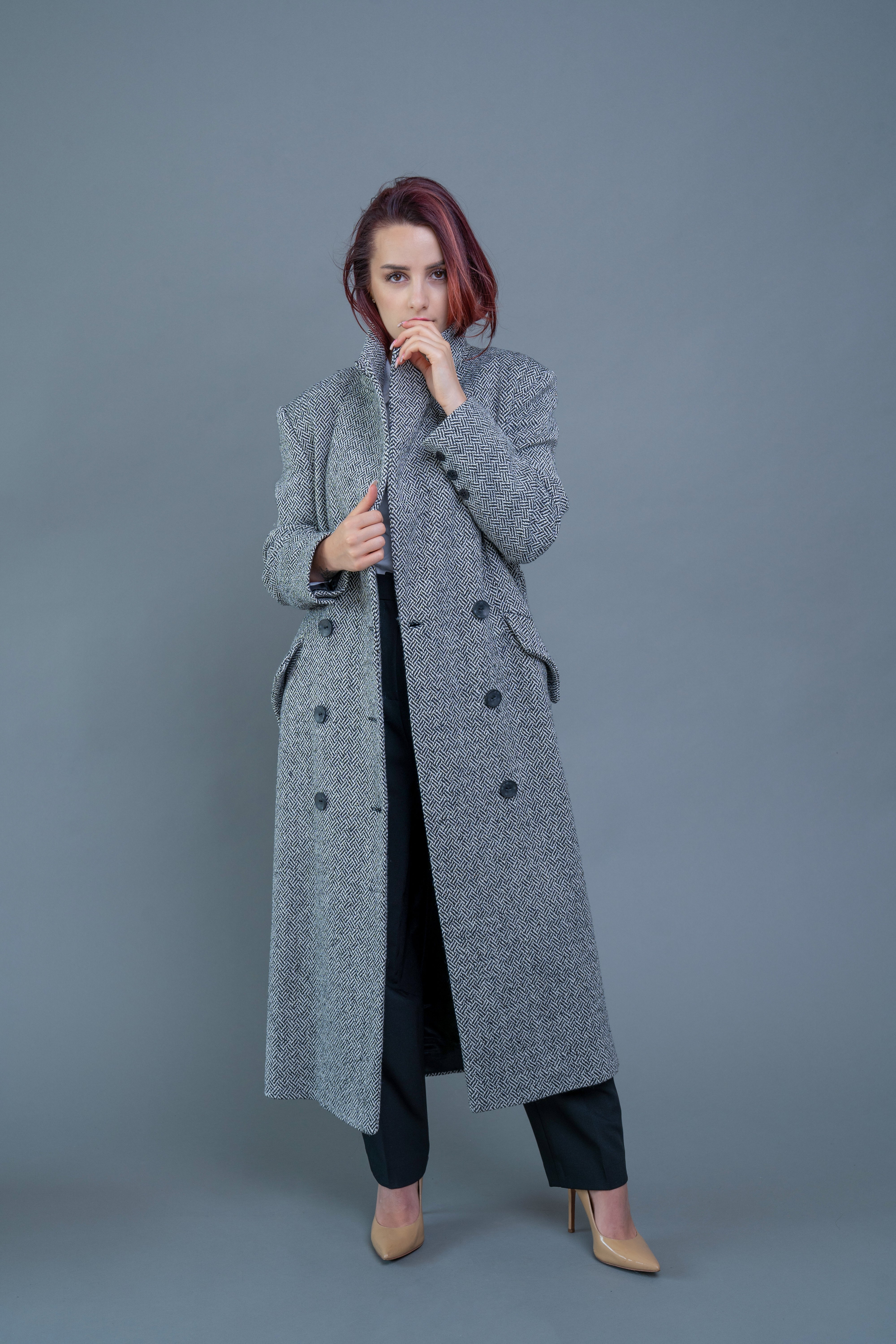 Cappotto nero-bianco Cappotto nero-bianco