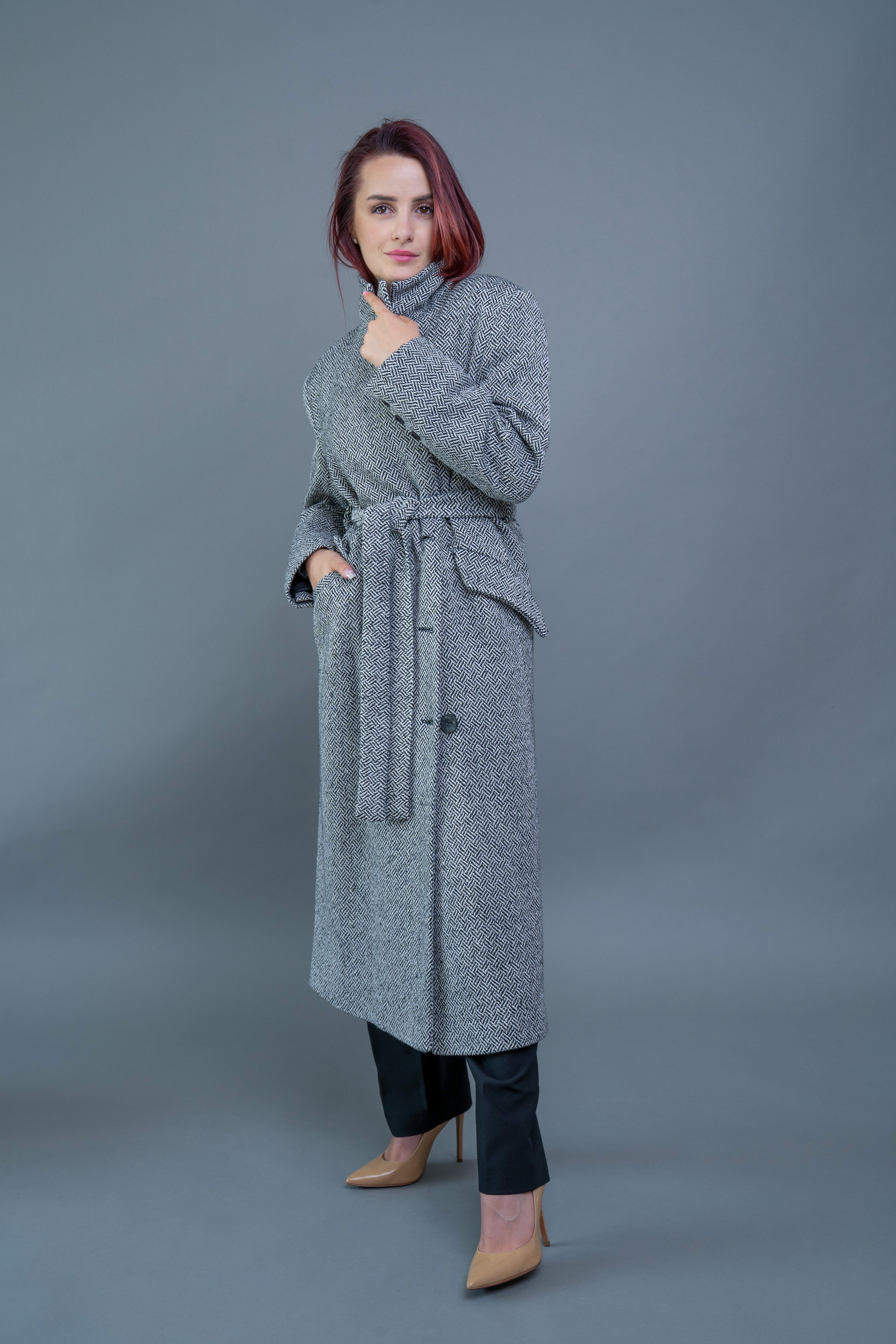 Cappotto nero-bianco Cappotto nero-bianco