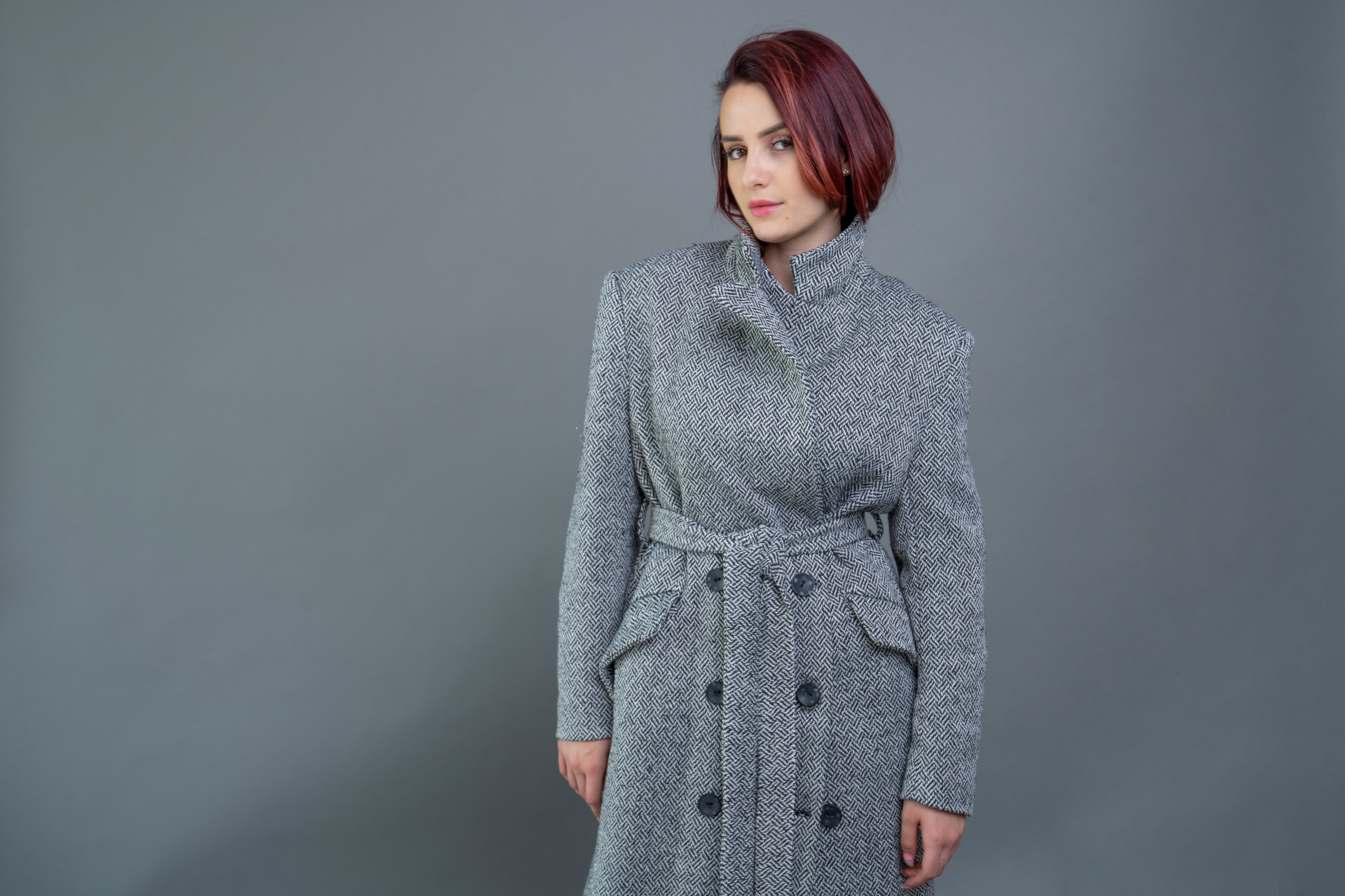 Cappotto nero-bianco Cappotto nero-bianco