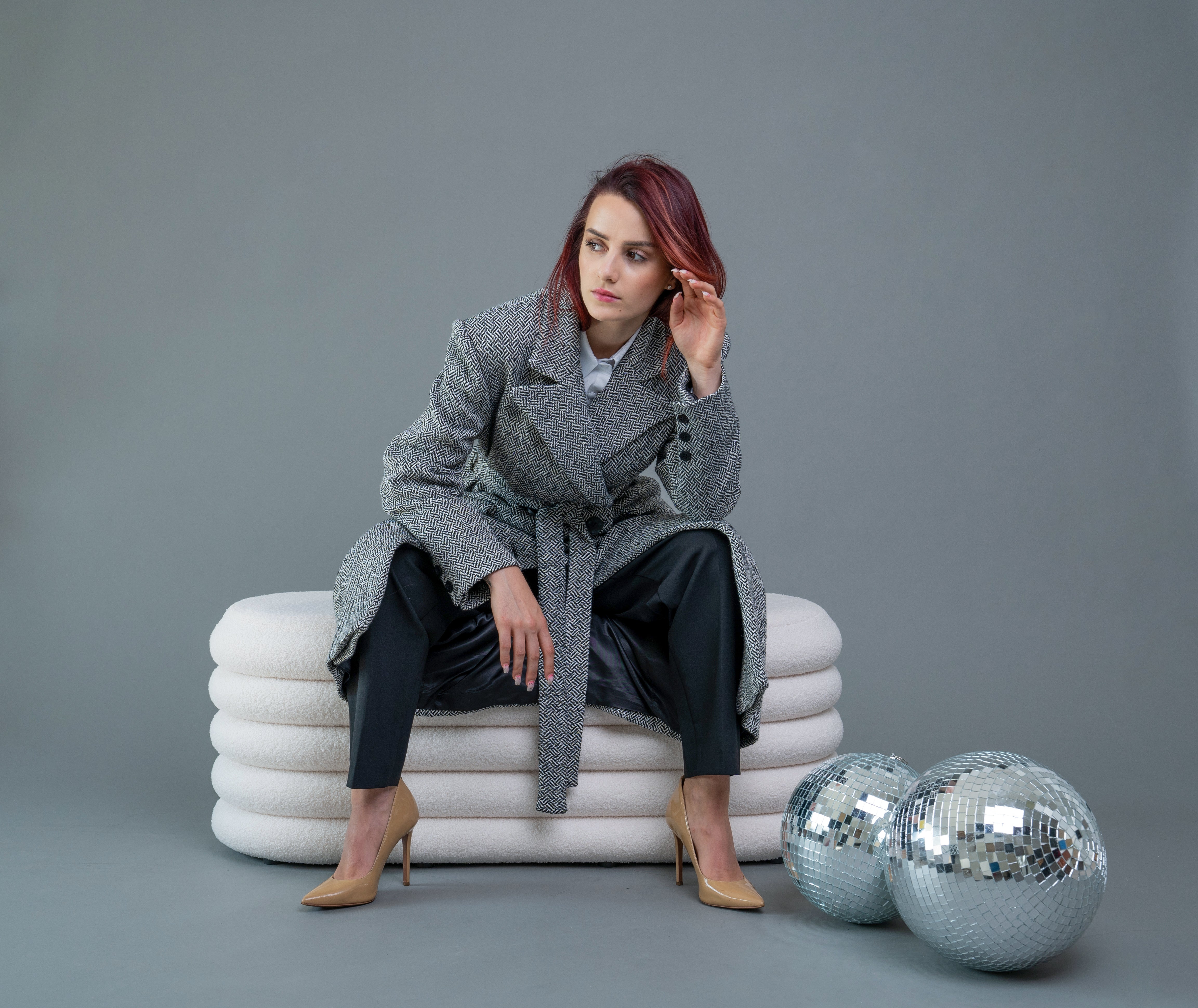 Cappotto nero-bianco Cappotto nero-bianco