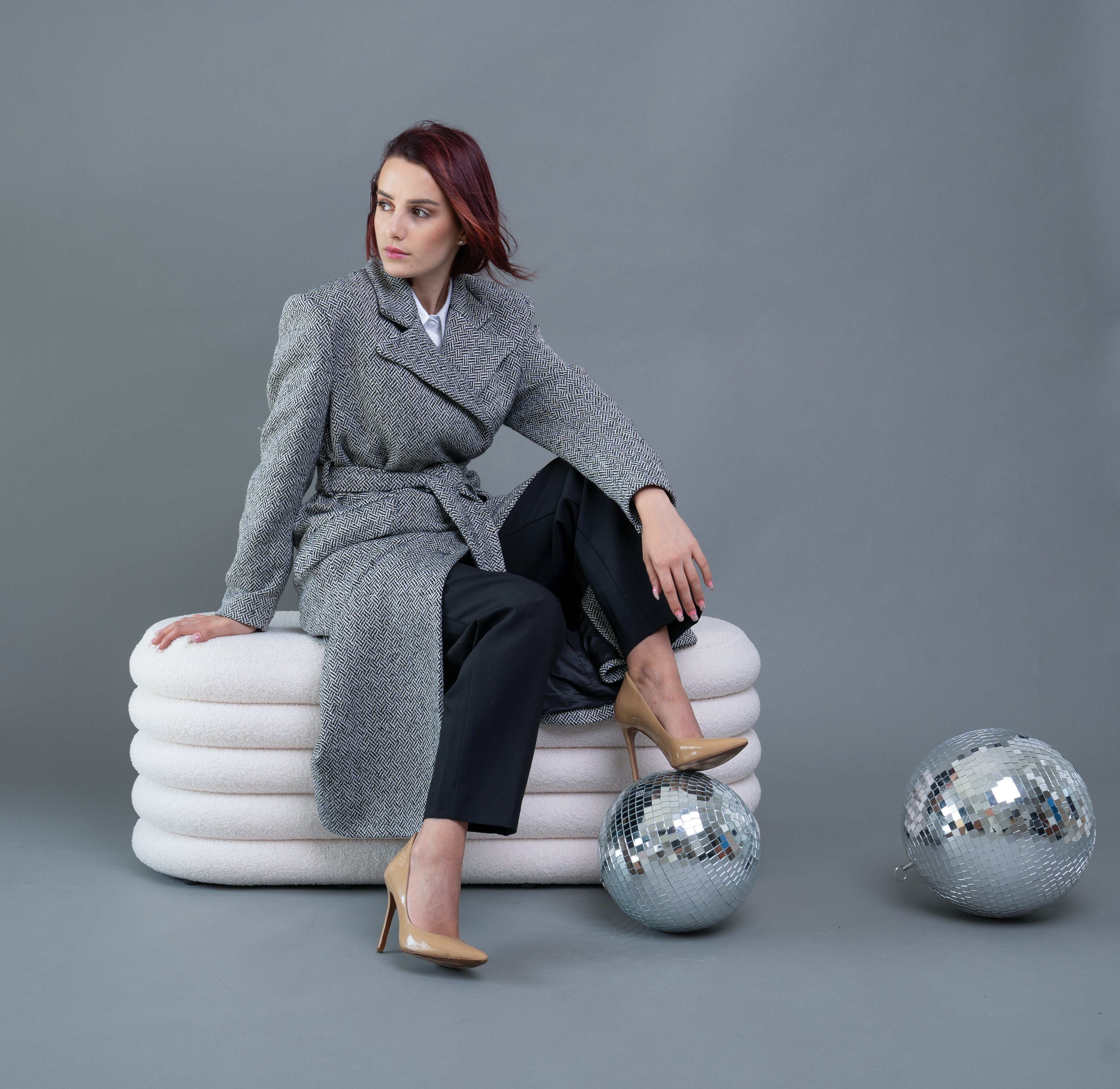 Cappotto nero-bianco Cappotto nero-bianco