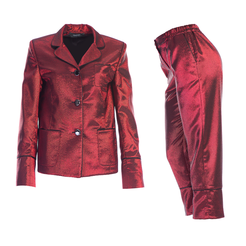 Burlesque Jacket in Red Burlesque Jacket in Red – Side view – Silvy Rowson