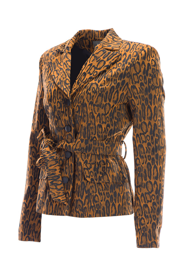 Brown leopard short coat Brown leopard short coat
