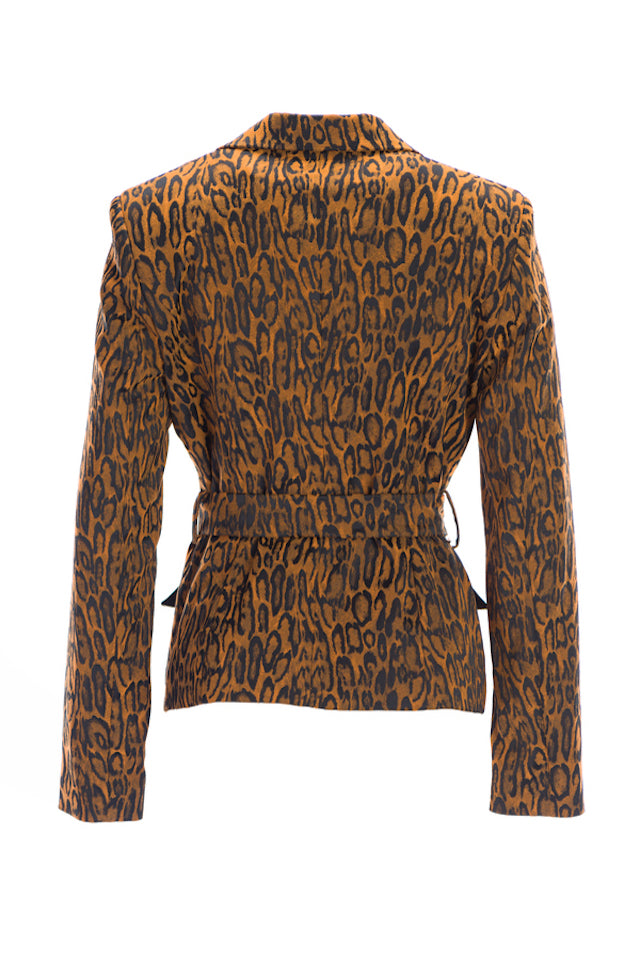 Brown leopard short coat Brown leopard short coat