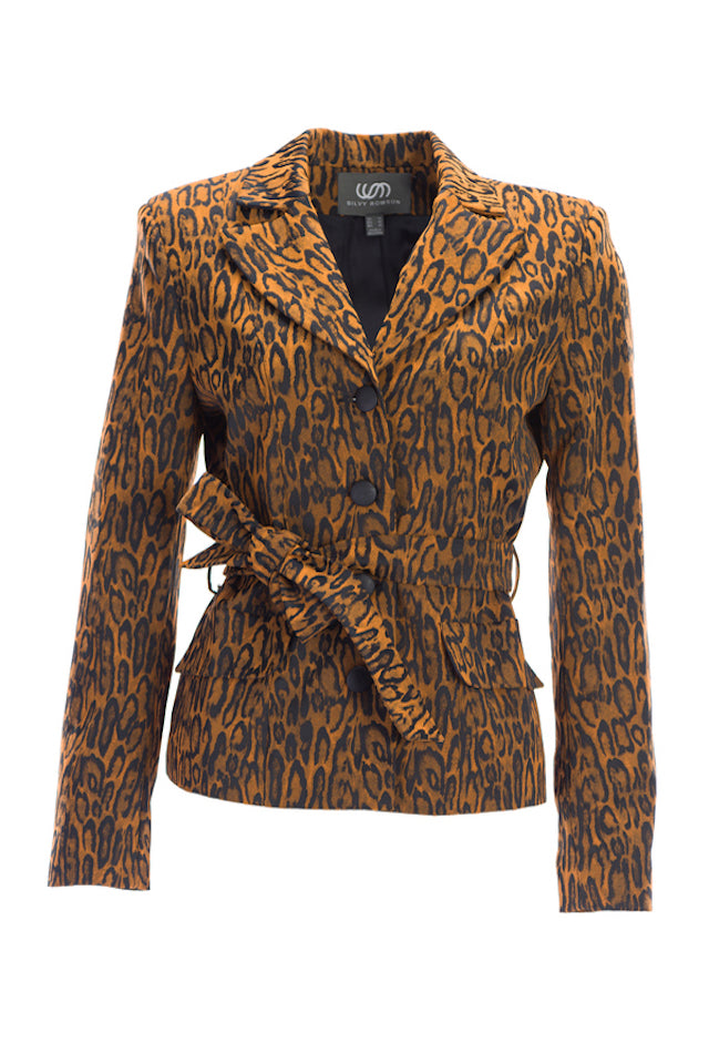 Brown leopard short coat Brown leopard short coat