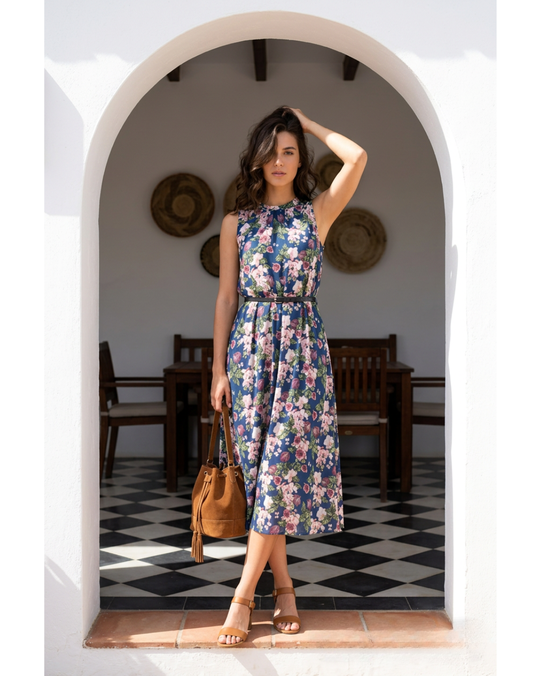 Dress Maxi Blue Viscose figs Dress Maxi Blue Viscose figs