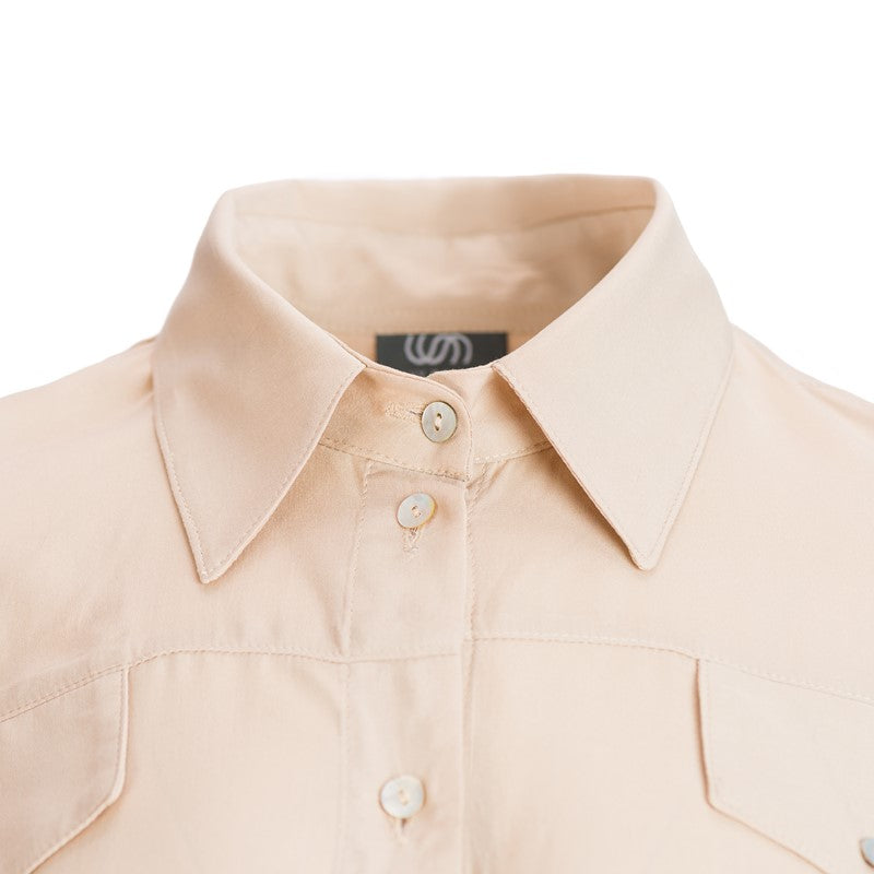 Beige shirt with detachable front Beige shirt with detachable front