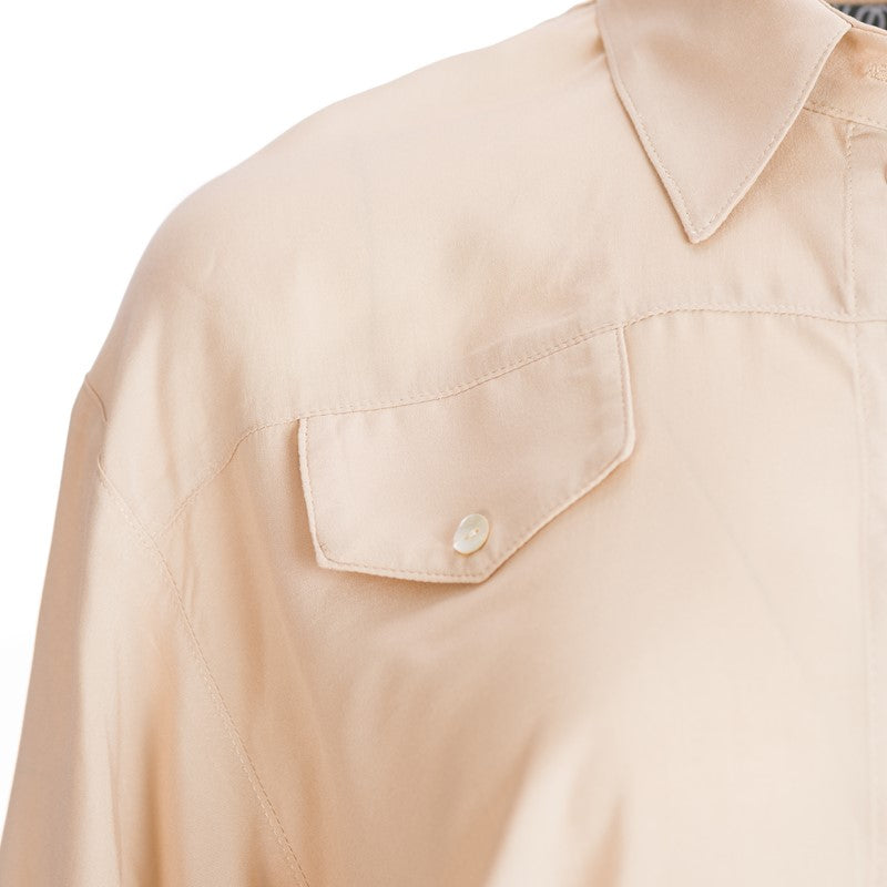 Beige shirt with detachable front Beige shirt with detachable front