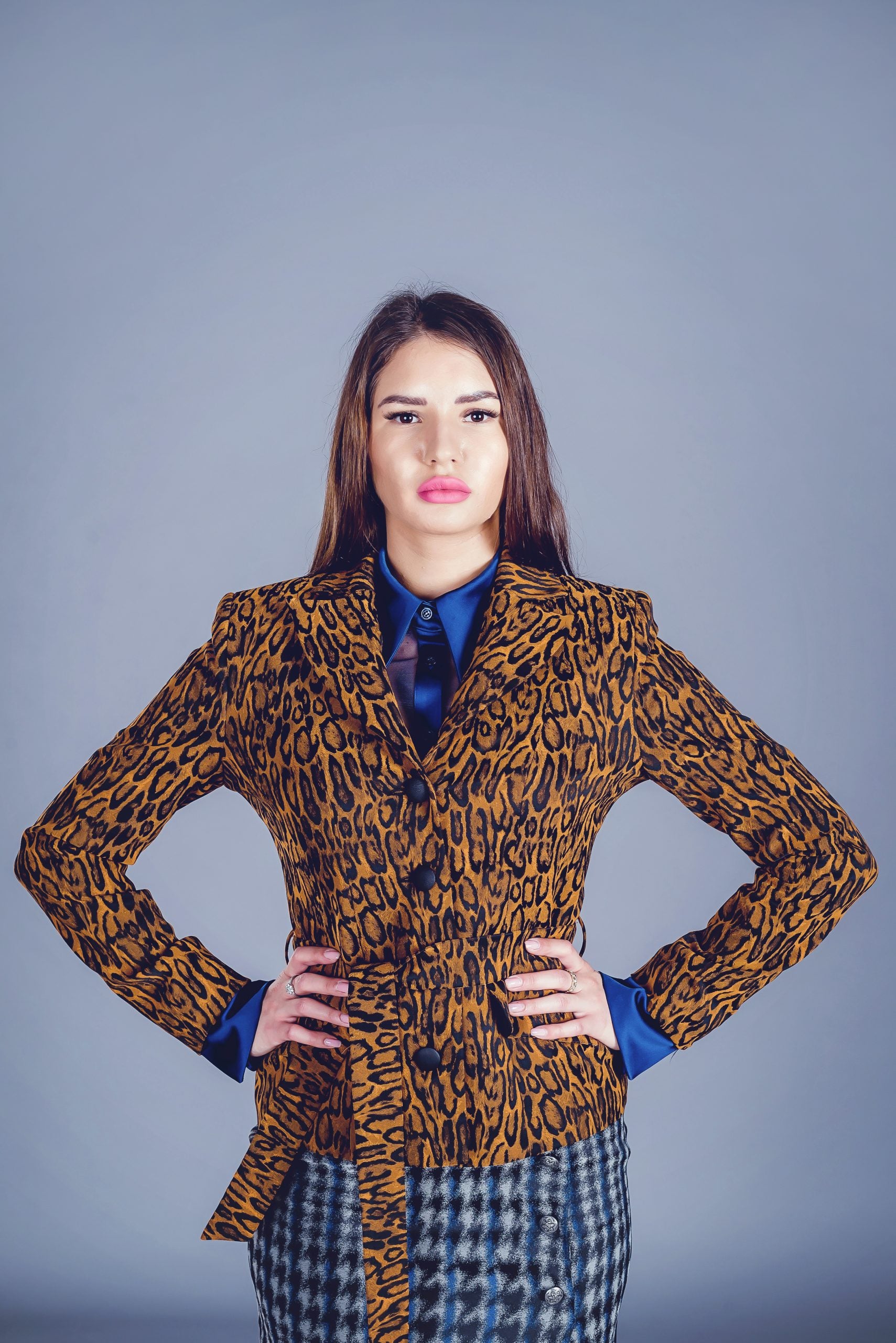 Brown leopard short coat Brown leopard short coat