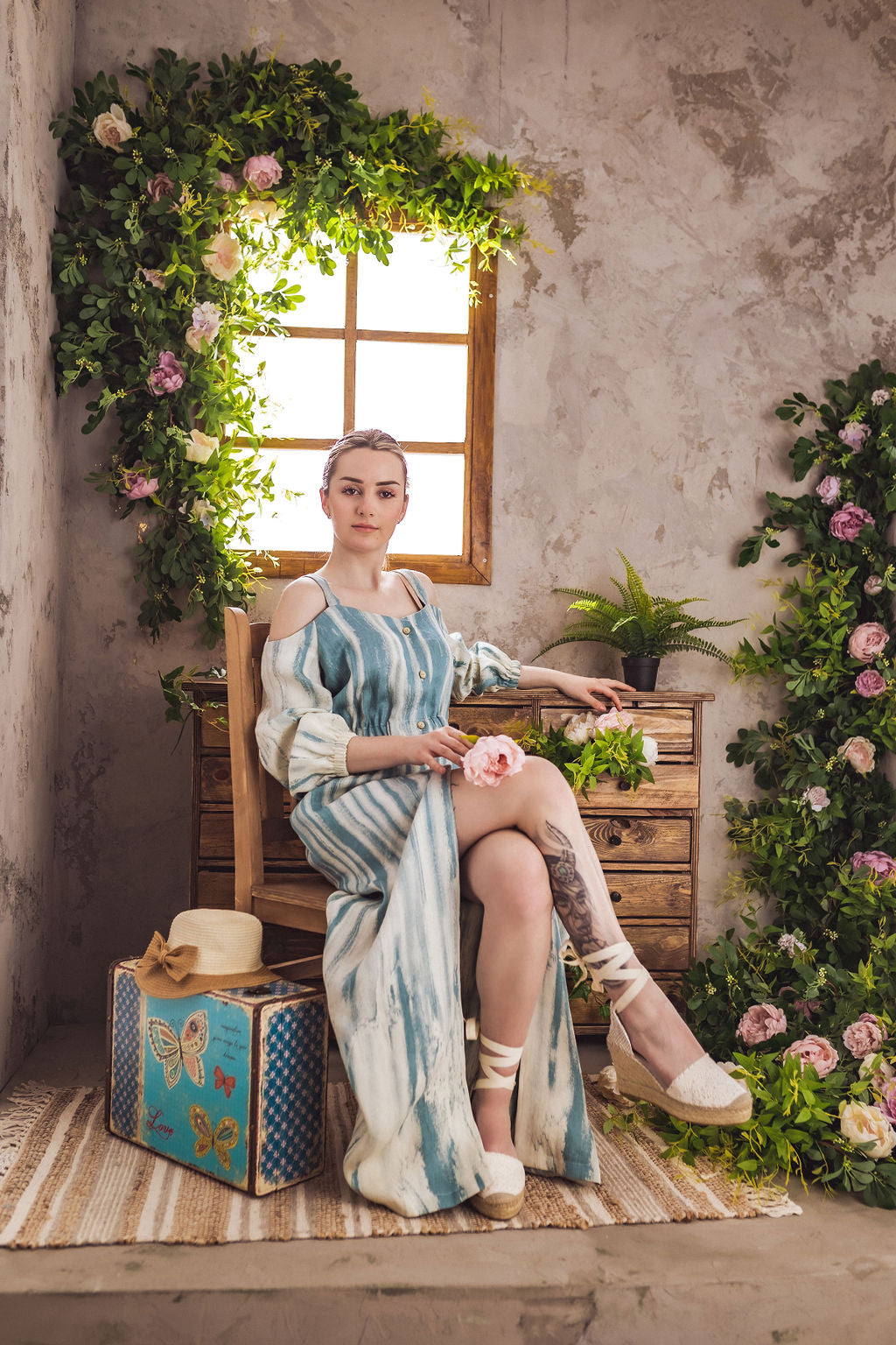 Off shoulder linen dress Off shoulder linen dress